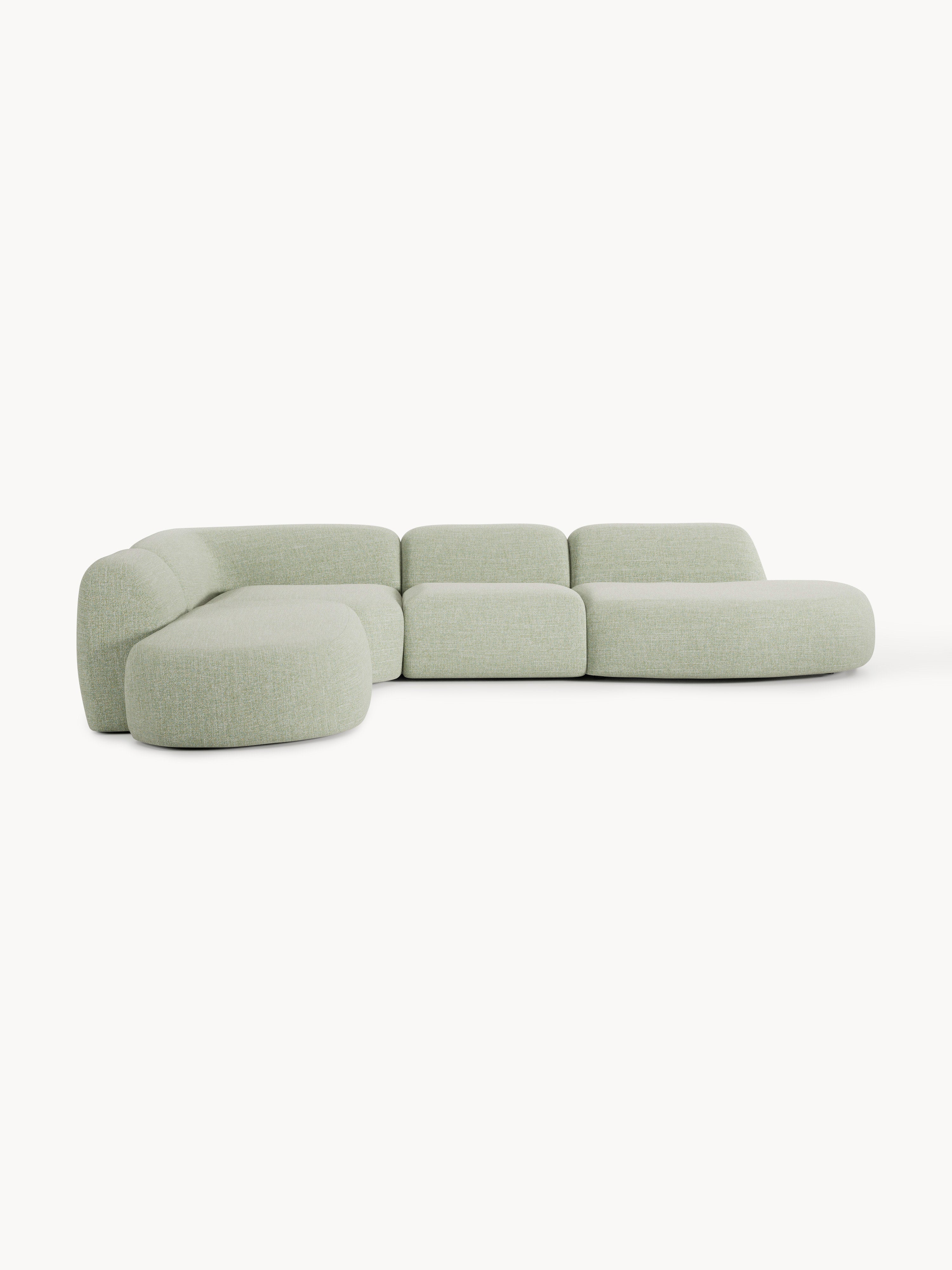 Wolke XL Modular Bouclé Corner Sofa with Chaise Ends