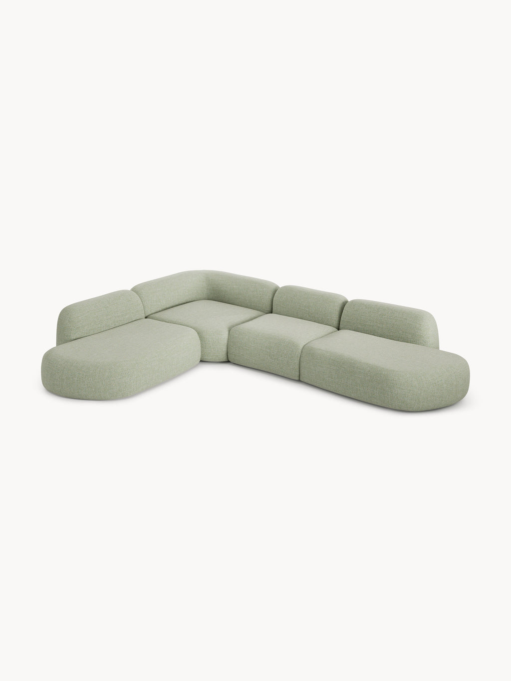 Wolke XL Modular Bouclé Corner Sofa with Chaise Ends
