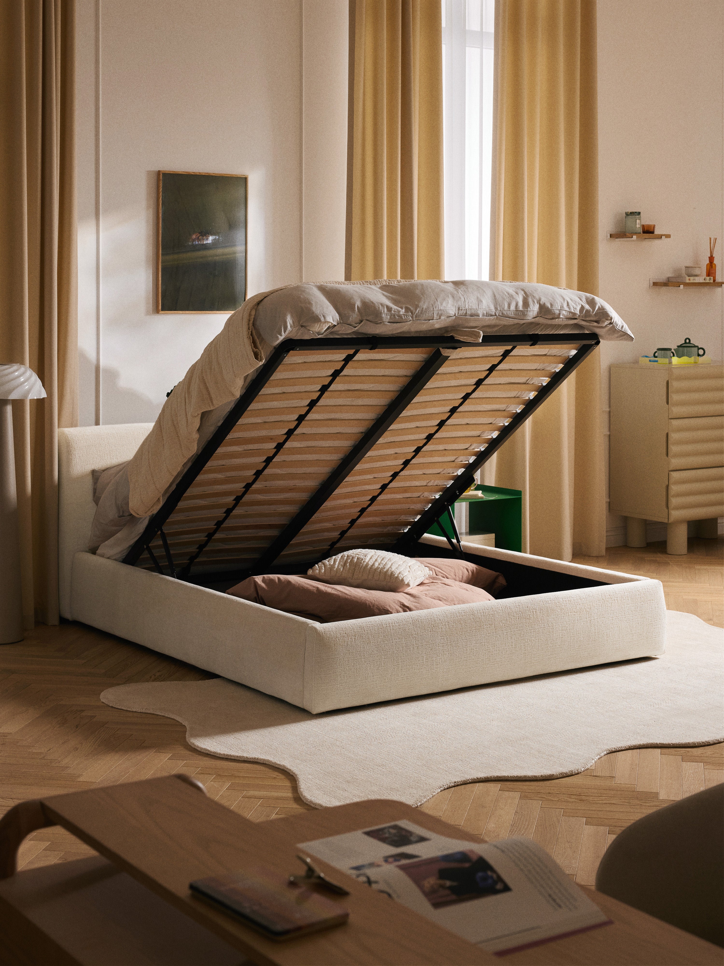 Cloud Upholstered Bed with Storage