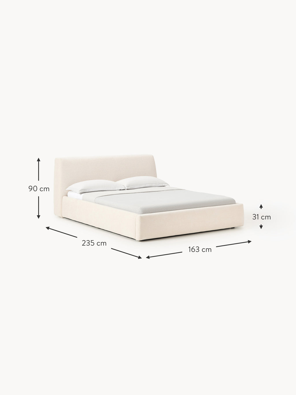 Cloud Upholstered Bed with Storage