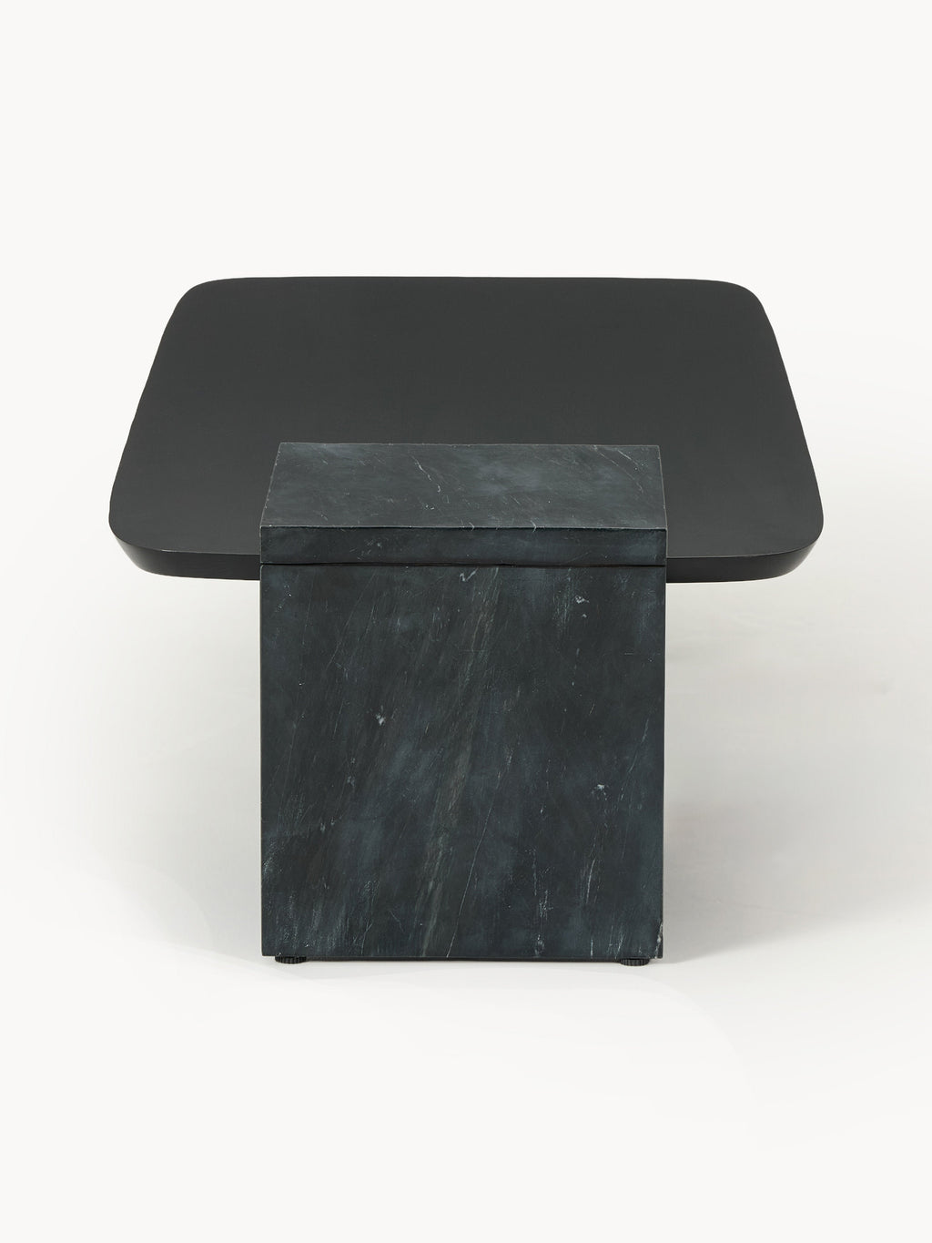 Naida Oak Wood and Marble Coffee Table