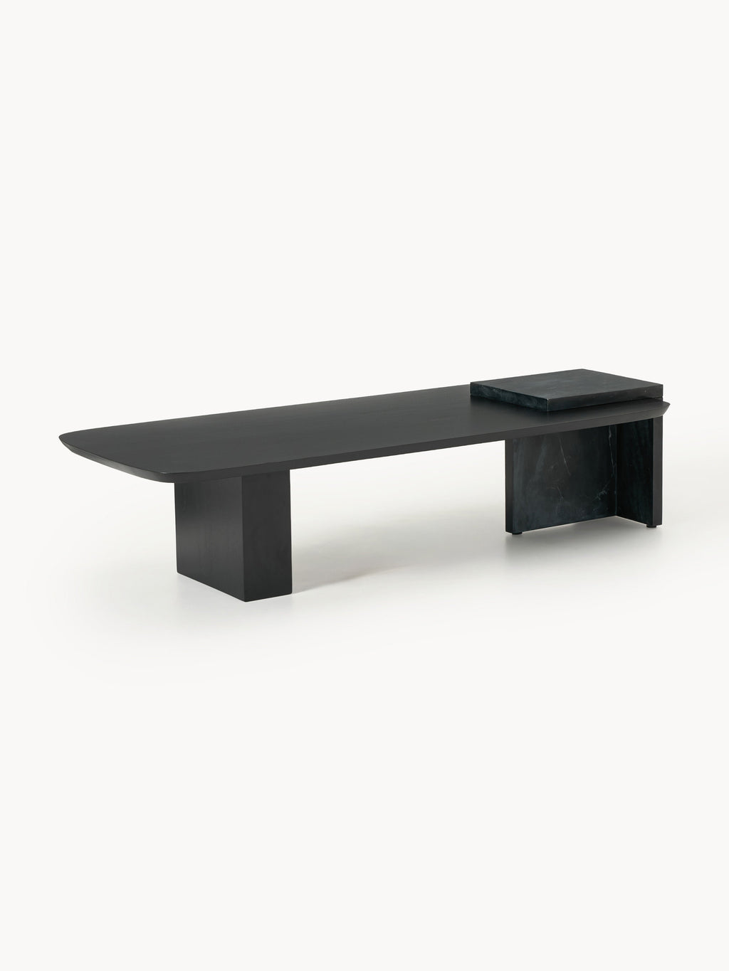 Gallery image 1 - Oak Wood and Marble Coffee Table Naida