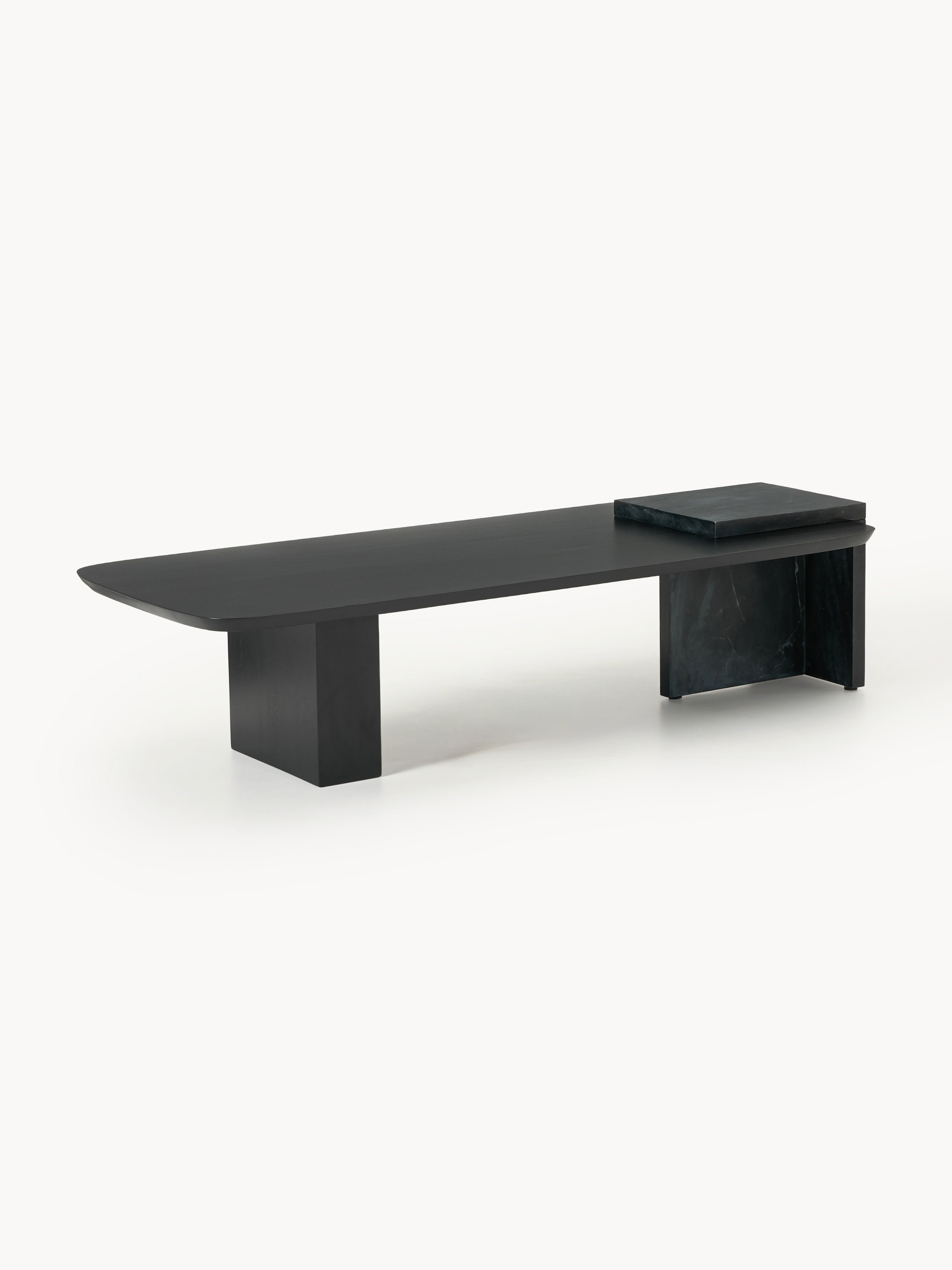 Gallery image 1 - Oak Wood and Marble Coffee Table Naida