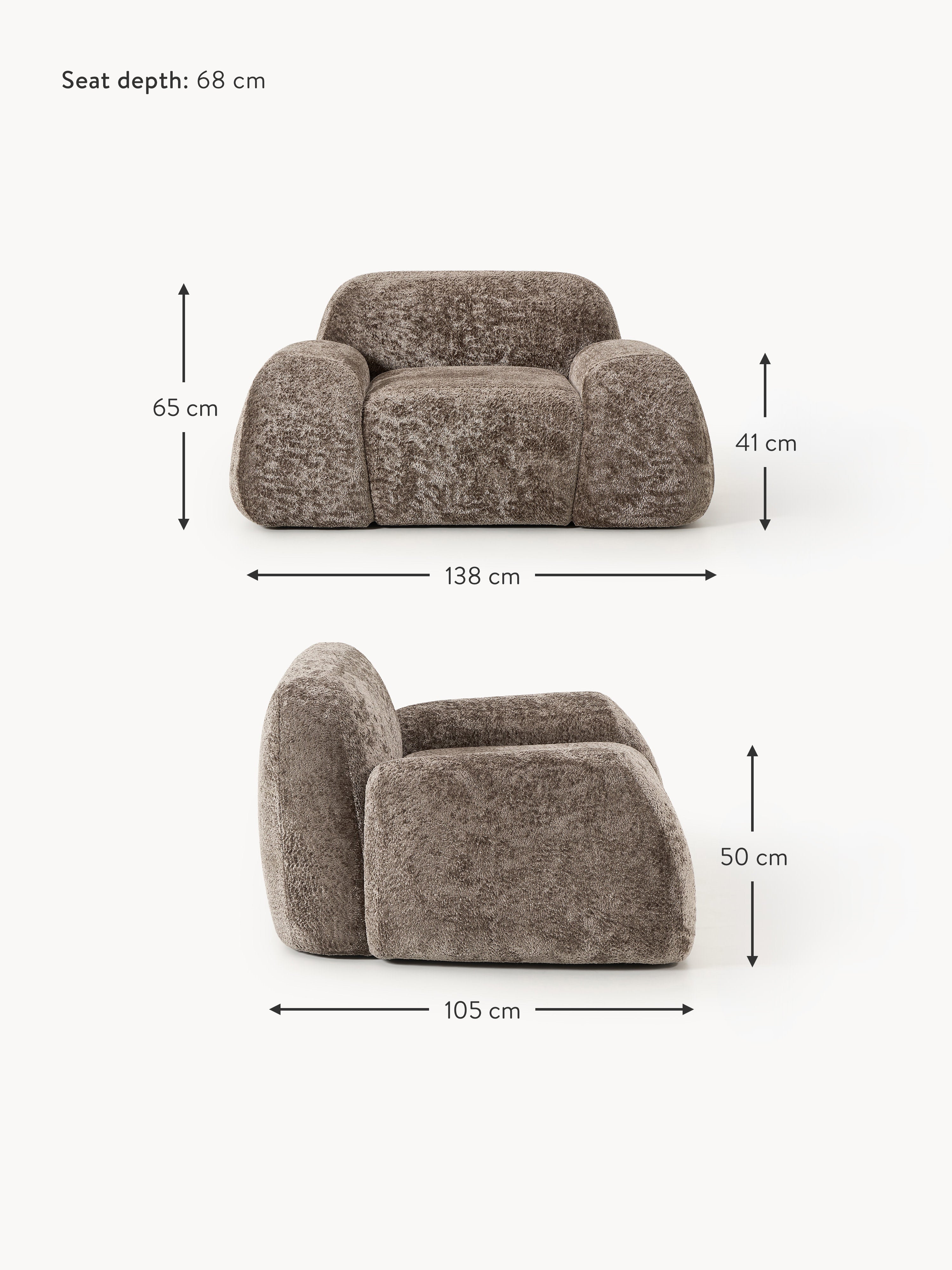 Wolke Teddy-Bouclé Lounge Chair
