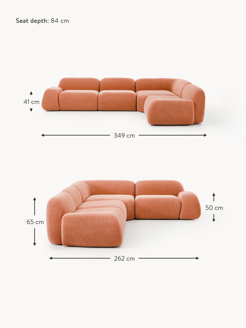 Wolke Modular Corner Sofa (4-seater)