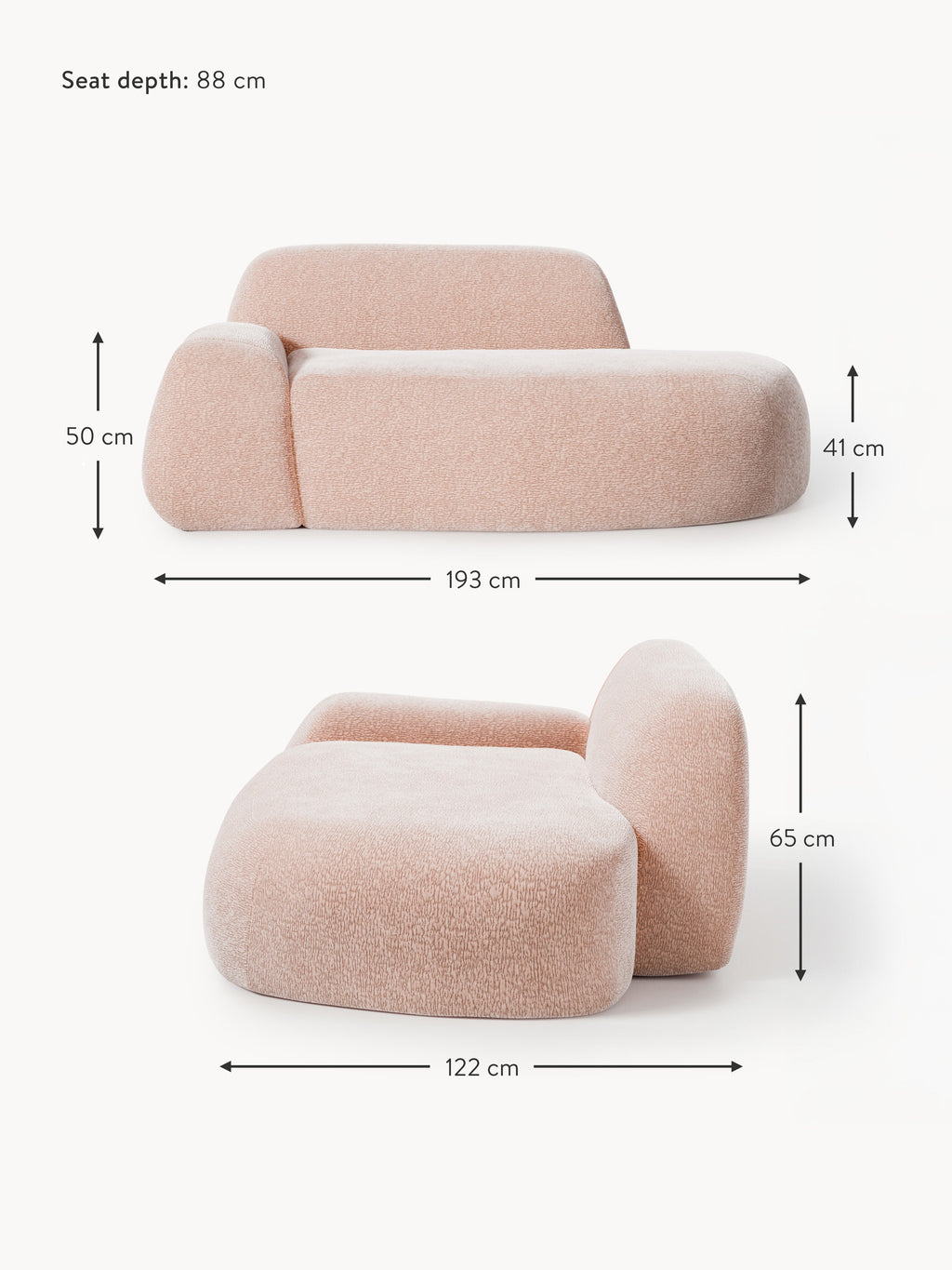 Wolke Sofa (2-seater) with Chaise End