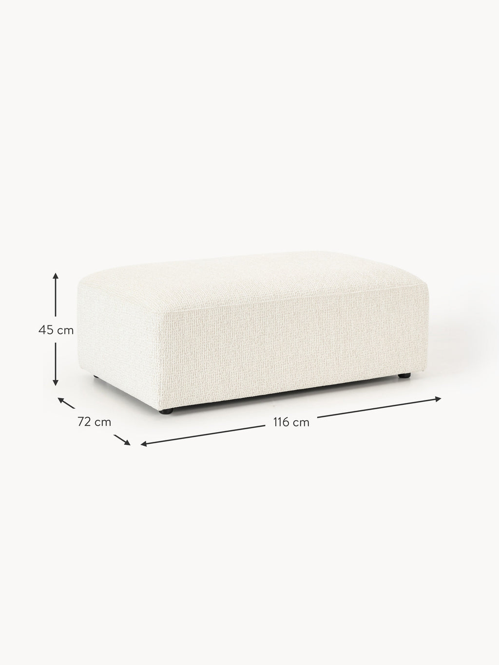 Melva XL Ottoman, W 116 x D 72 cm