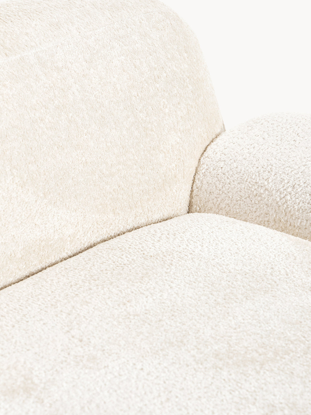 Wolke Teddy Bouclé Sofa (2-seater) with Chaise End