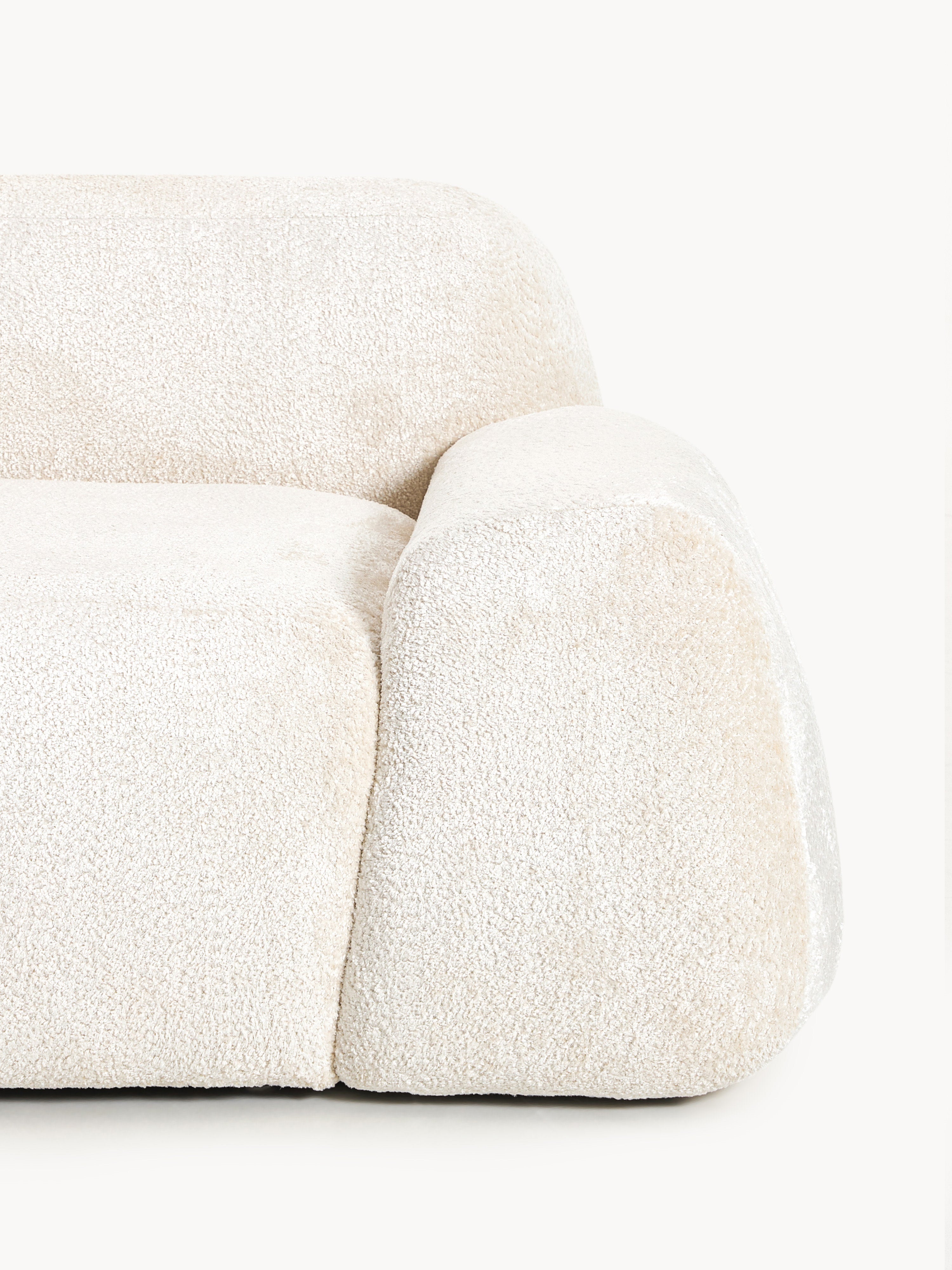 Wolke Teddy Bouclé Sofa (2-seater) with Chaise End