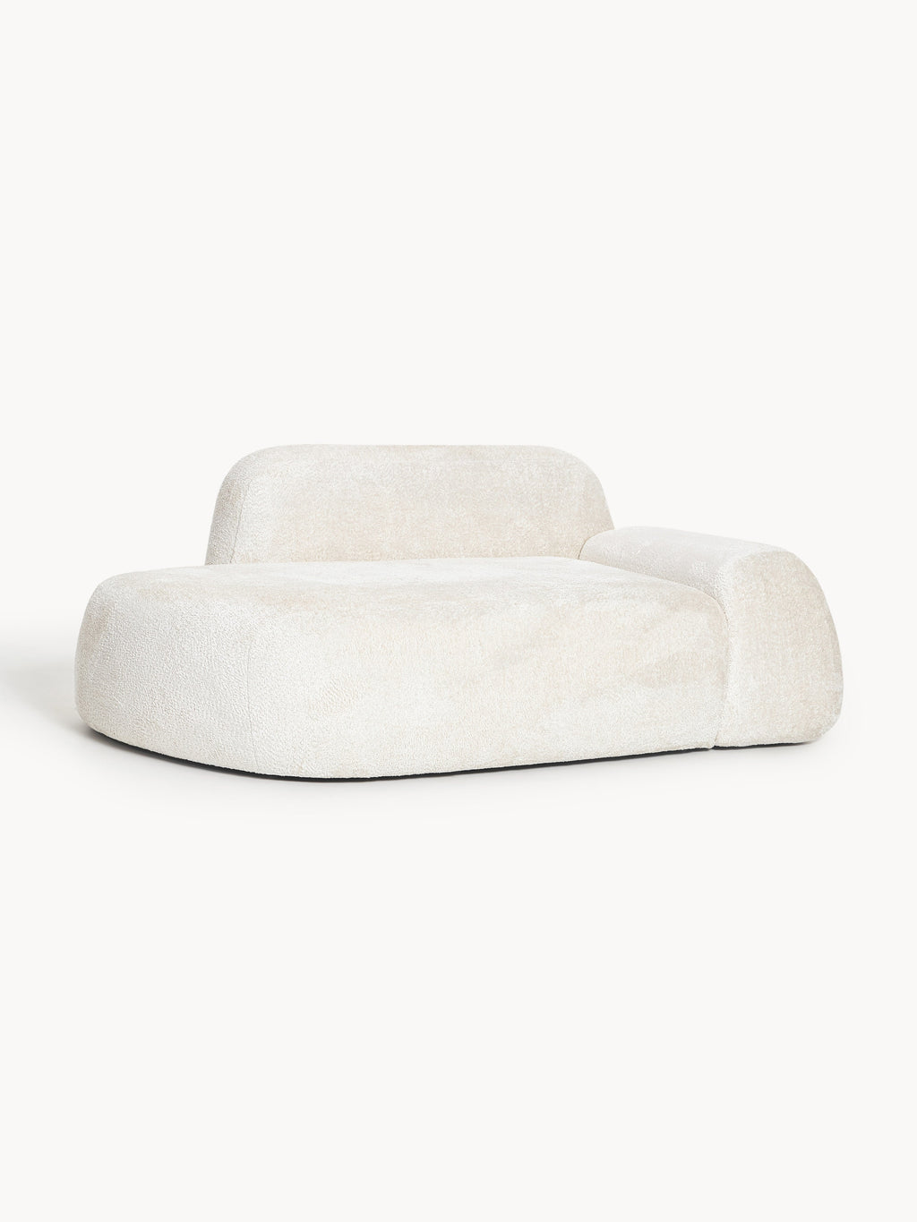 Wolke Teddy Bouclé Sofa (2-seater) with Chaise End