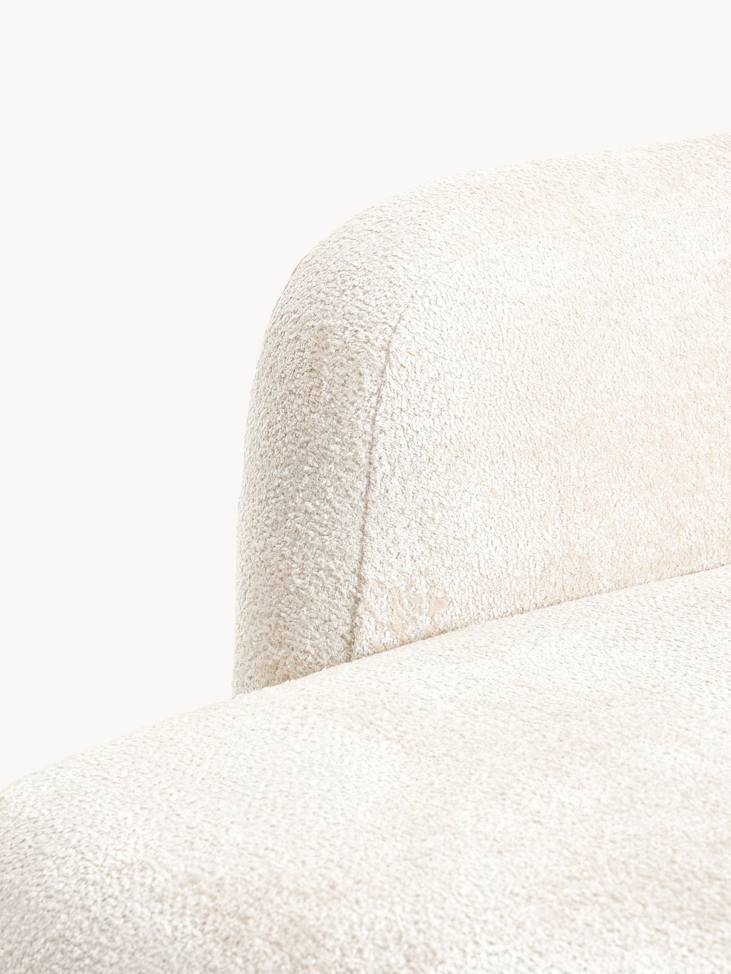 Wolke Teddy Bouclé Sofa (2-seater) with Chaise End