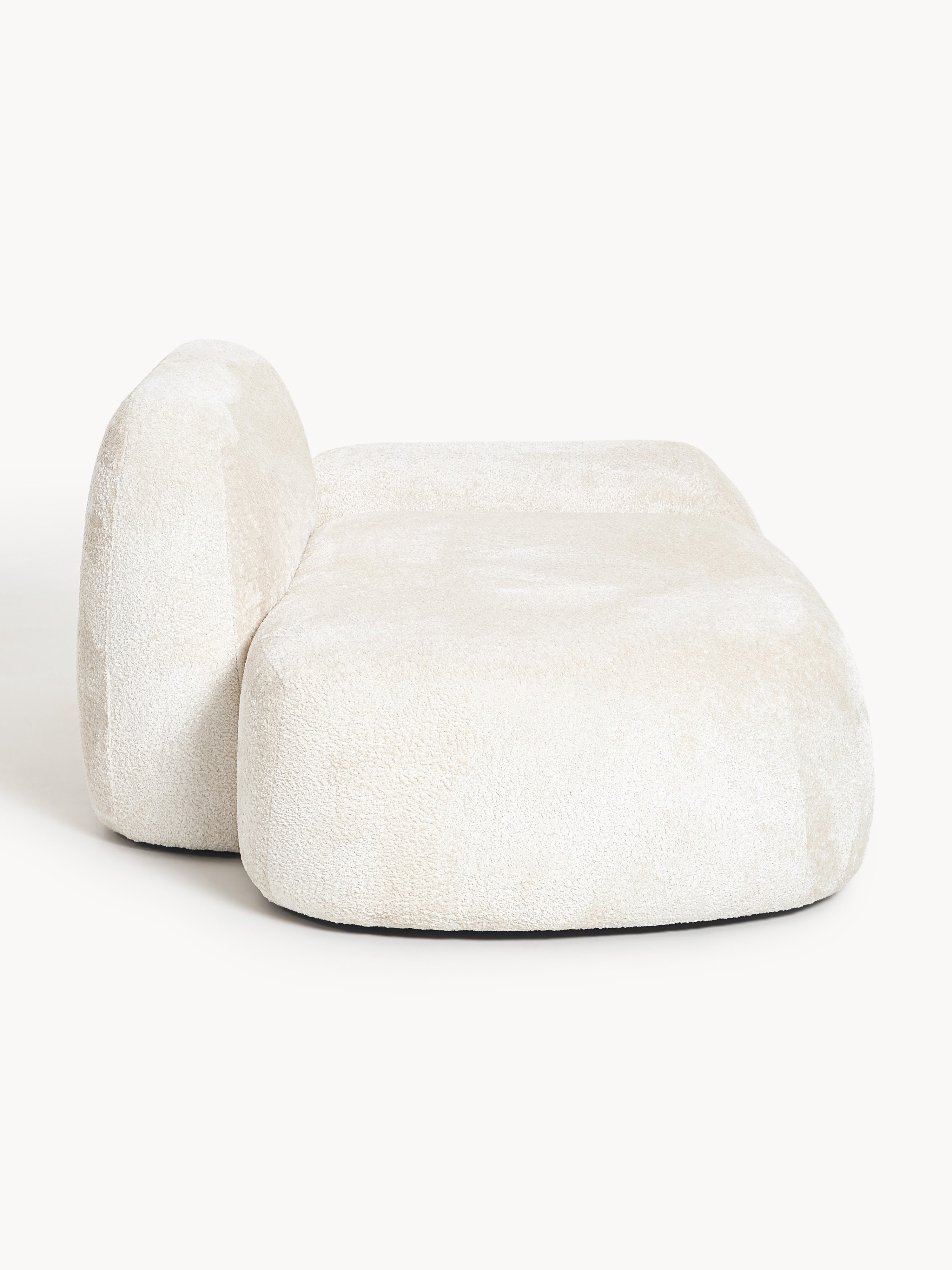 Wolke Teddy Bouclé Sofa (2-seater) with Chaise End