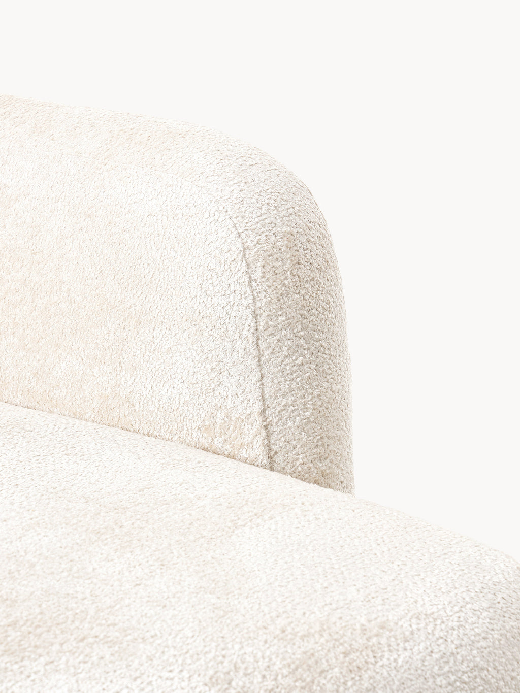 Wolke Teddy Bouclé Sofa (2-seater) with Chaise End