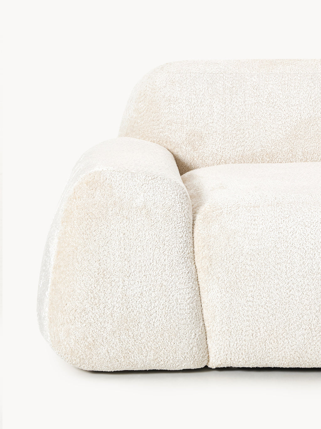 Wolke Teddy Bouclé Sofa (2-seater) with Chaise End