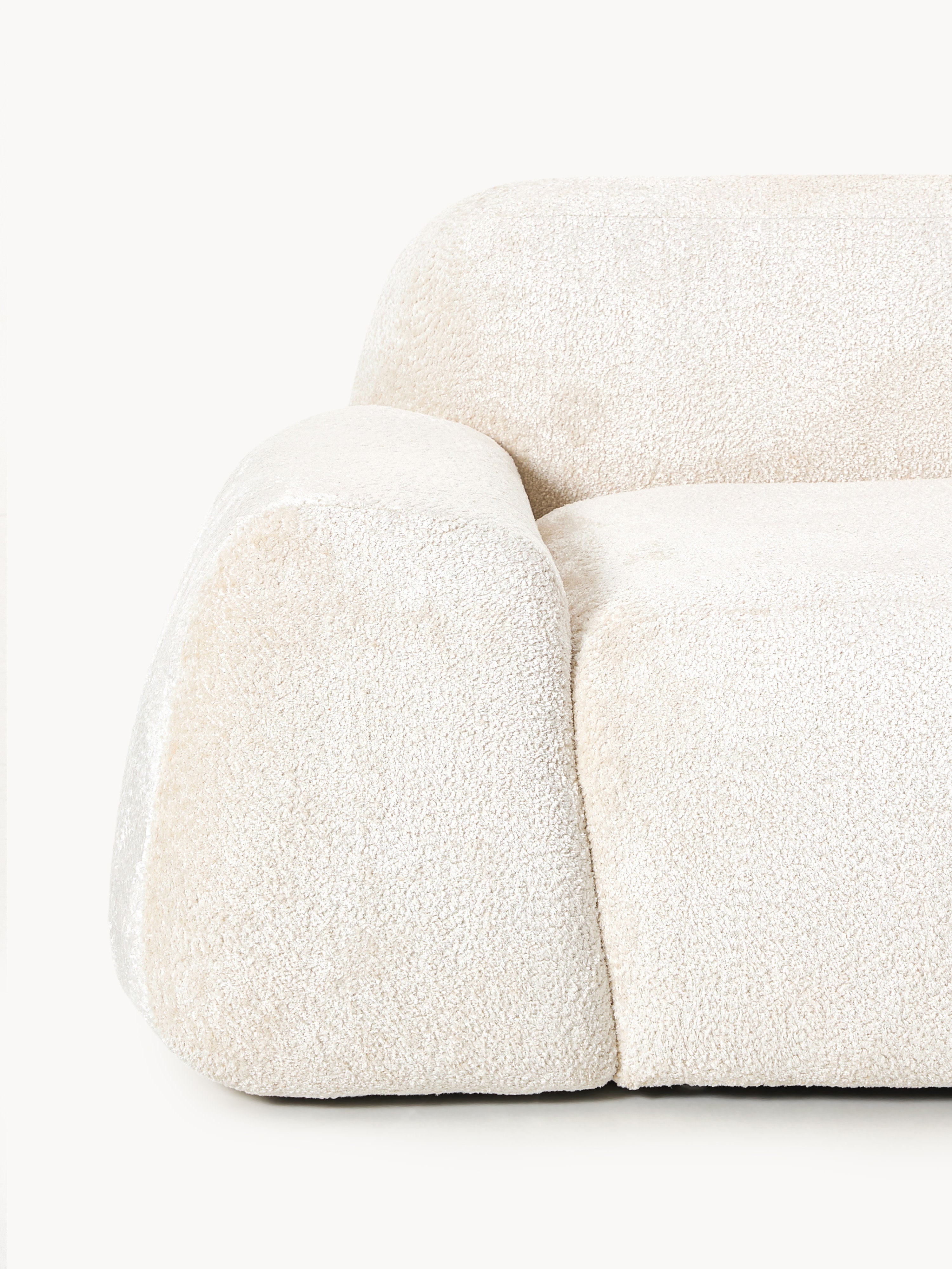 Wolke Teddy Bouclé Sofa (2-seater) with Chaise End
