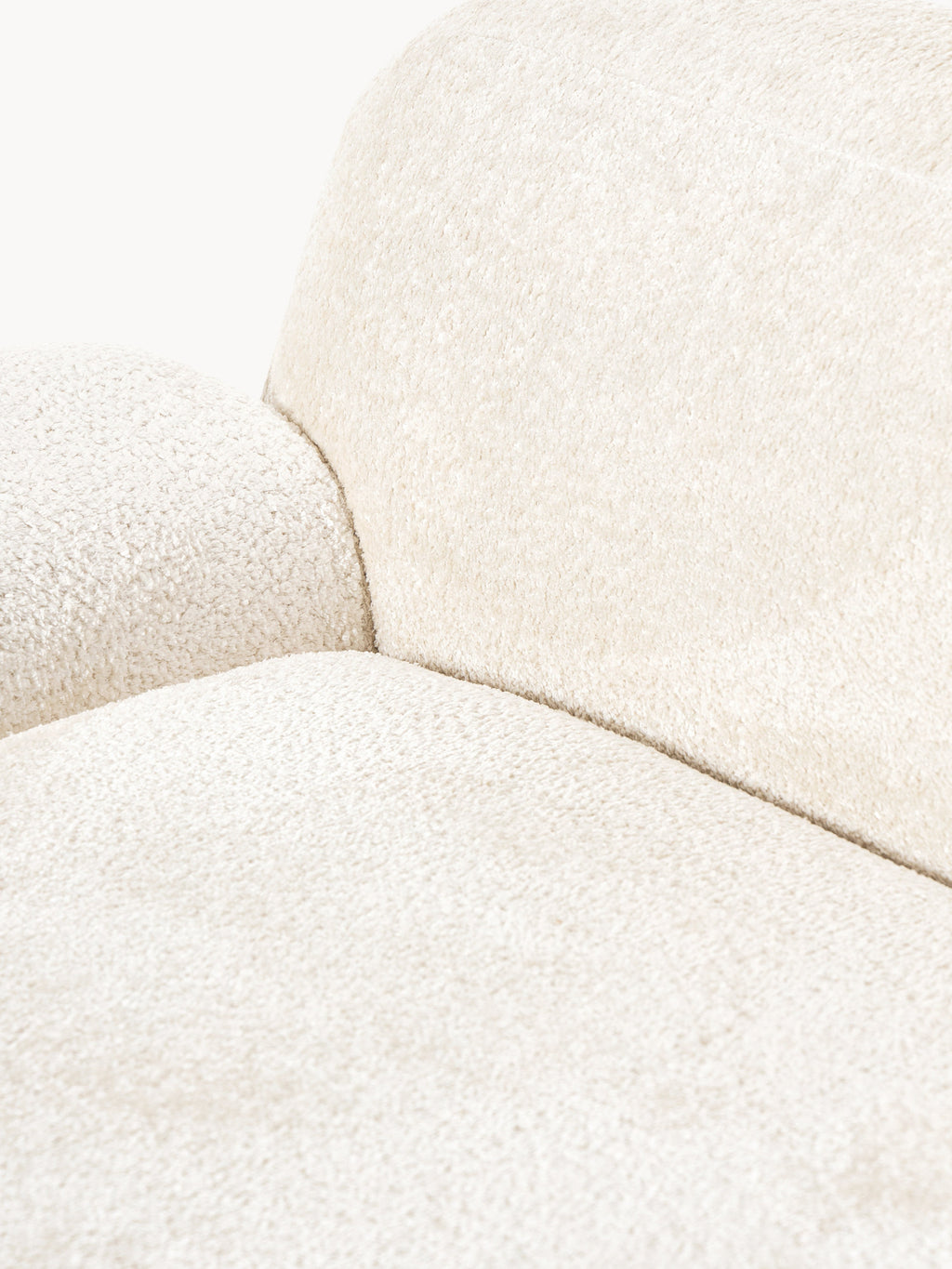 Wolke Teddy Bouclé Sofa (2-seater) with Chaise End