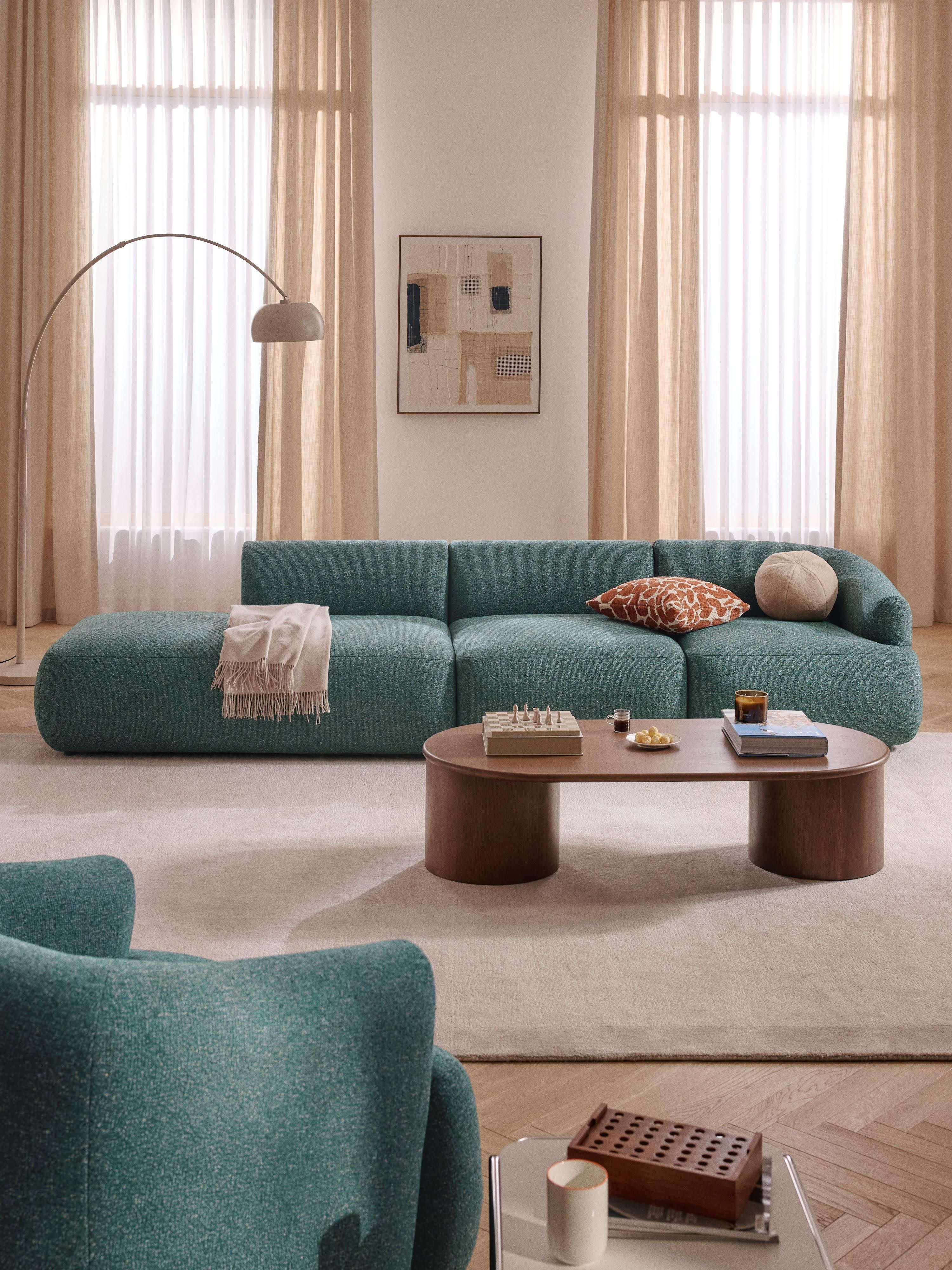 Sofia Modular Bouclé Chaise (4-seater)