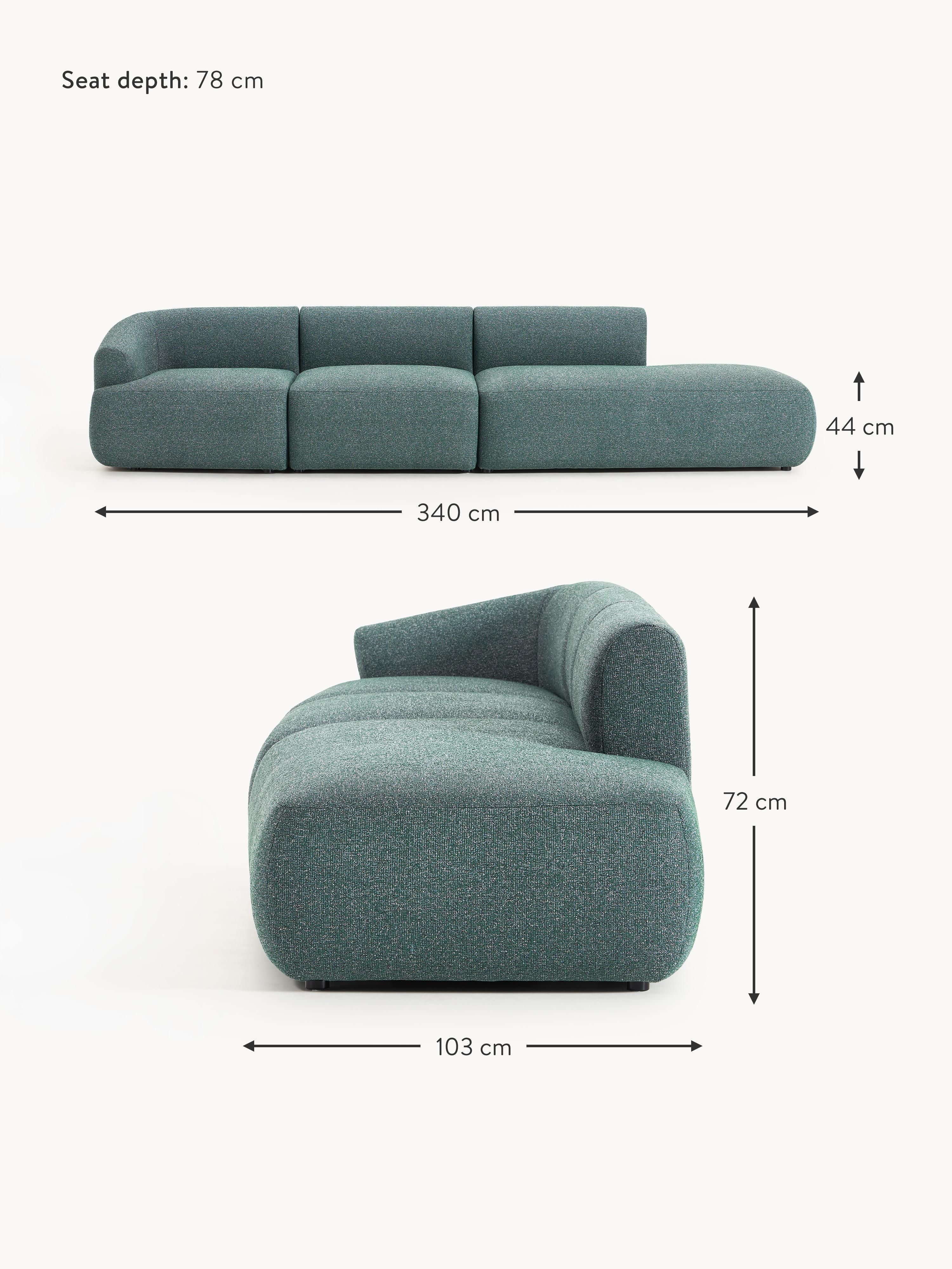 Sofia Modular Bouclé Chaise (4-seater)