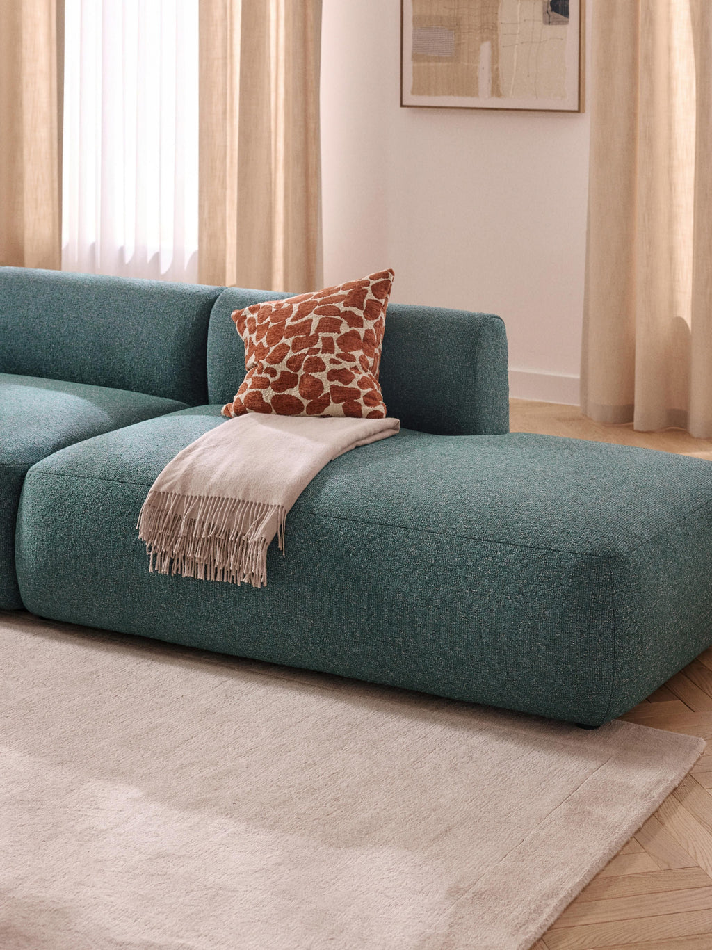 Sofia Modular Bouclé Chaise (4-seater)