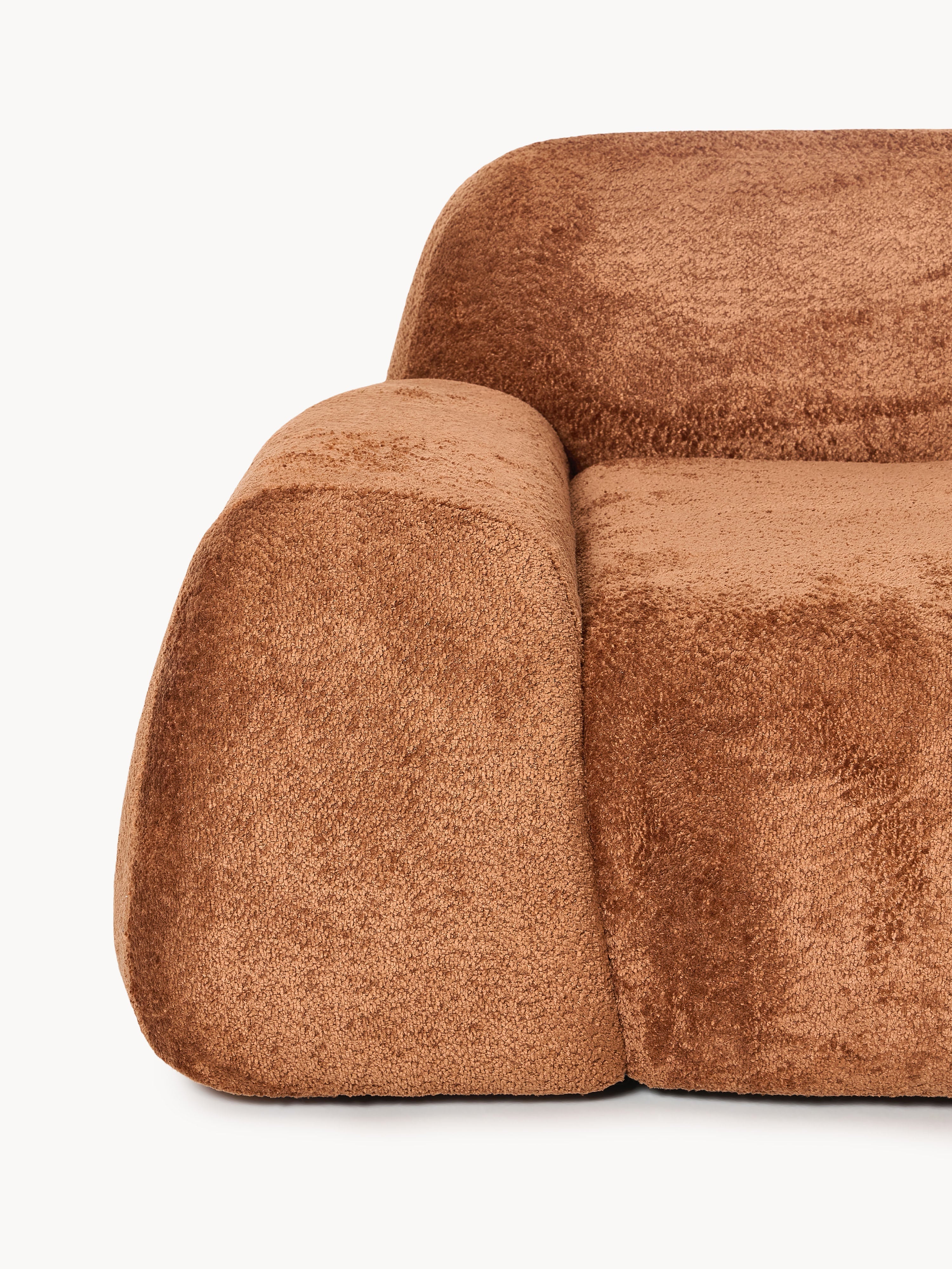 Wolke XL Modular Teddy Bouclé Corner Sofa with Chaise End