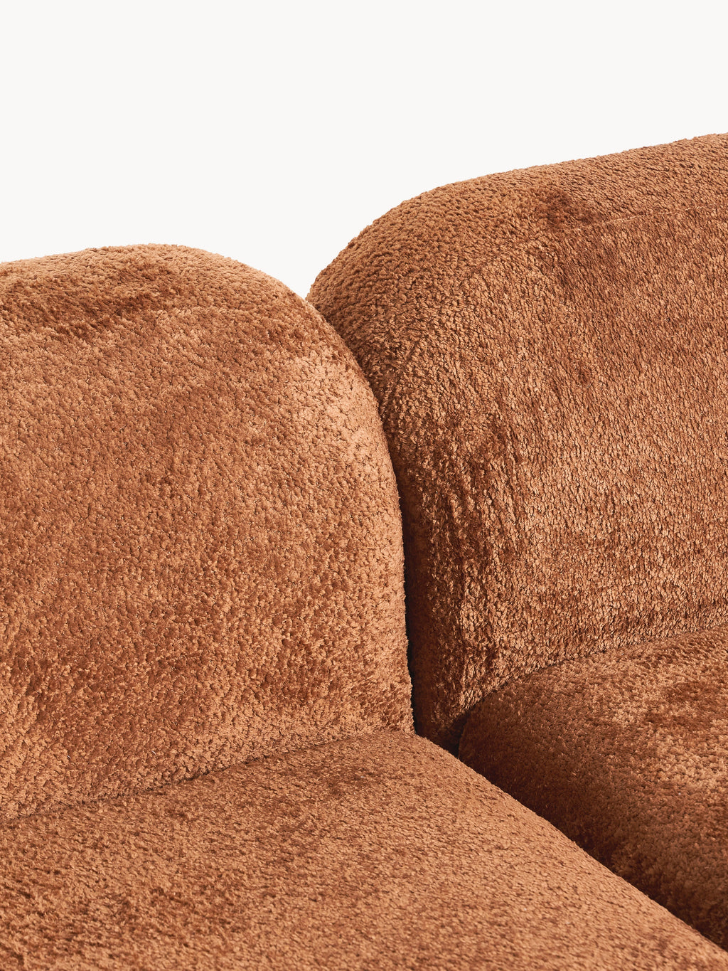 Wolke XL Modular Teddy Bouclé Corner Sofa with Chaise End