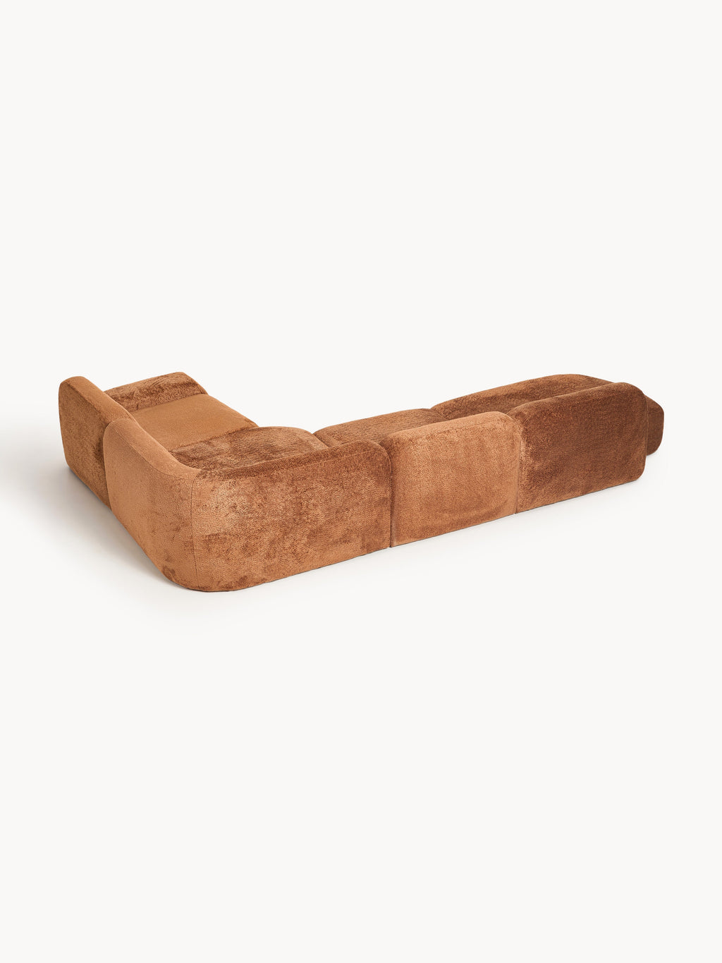 Wolke XL Modular Teddy Bouclé Corner Sofa with Chaise End