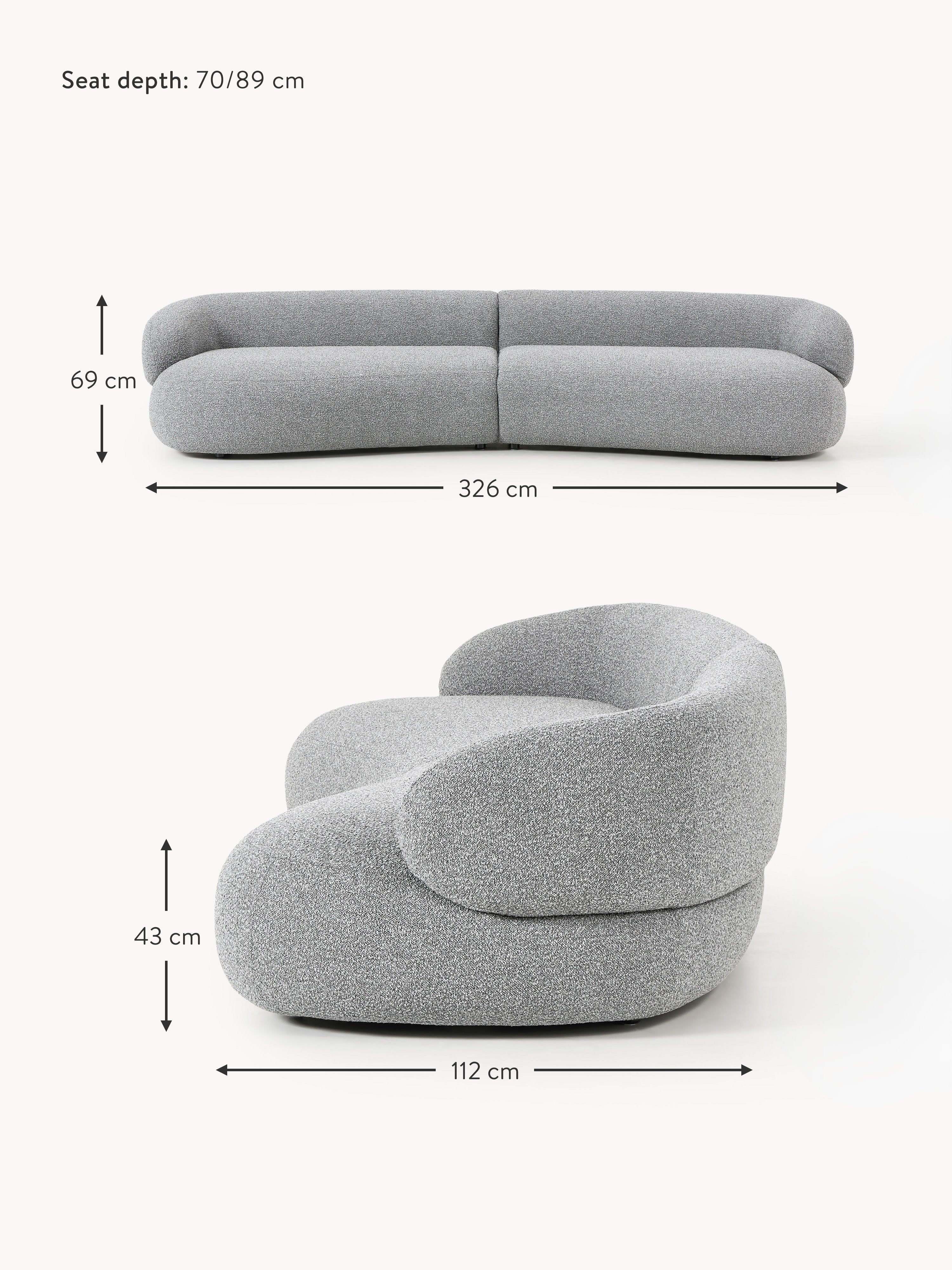 Alba Bouclé Sofa (4-seater)
