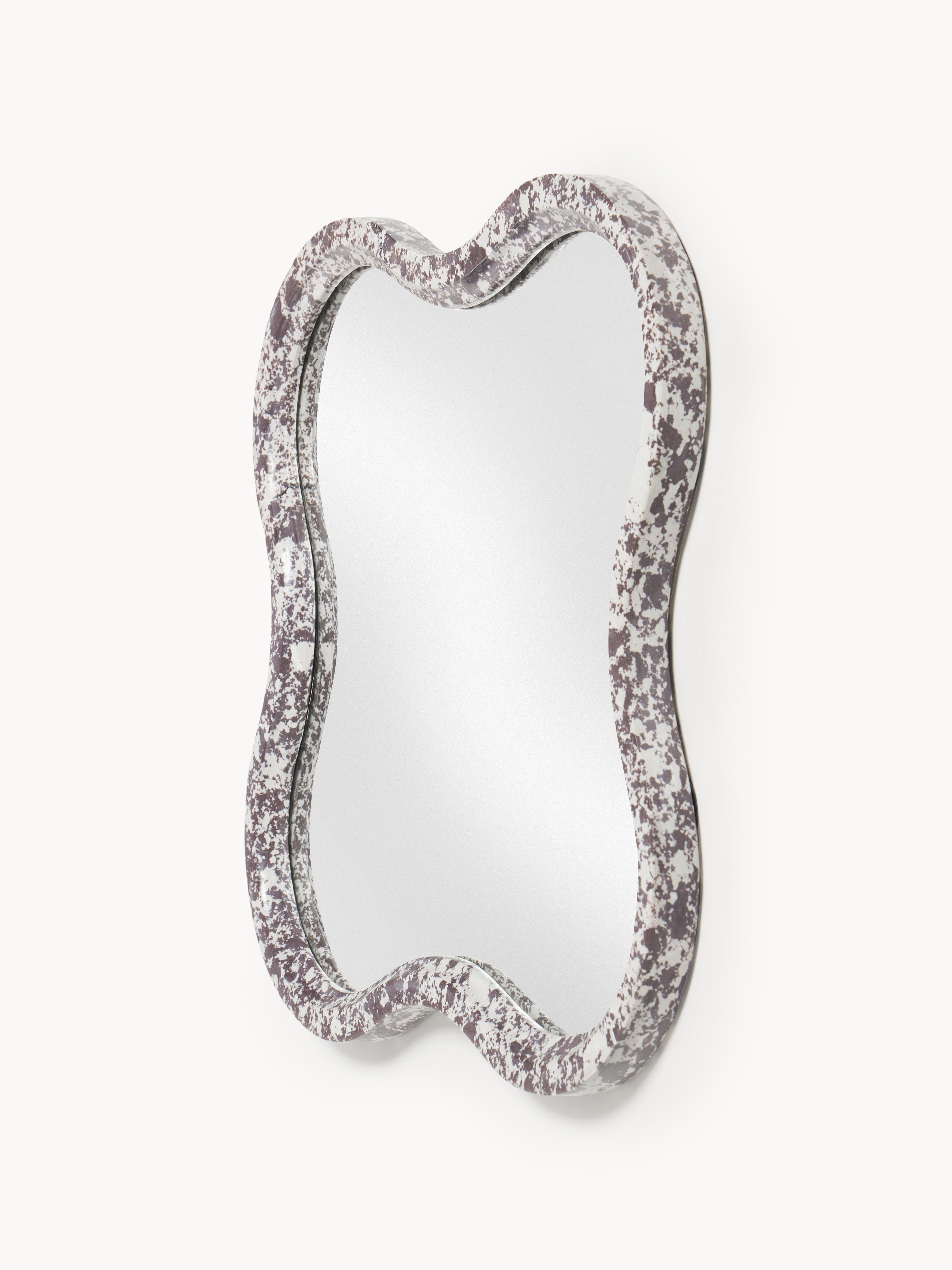Elara Wall Mirror with Engineered Marble Frame