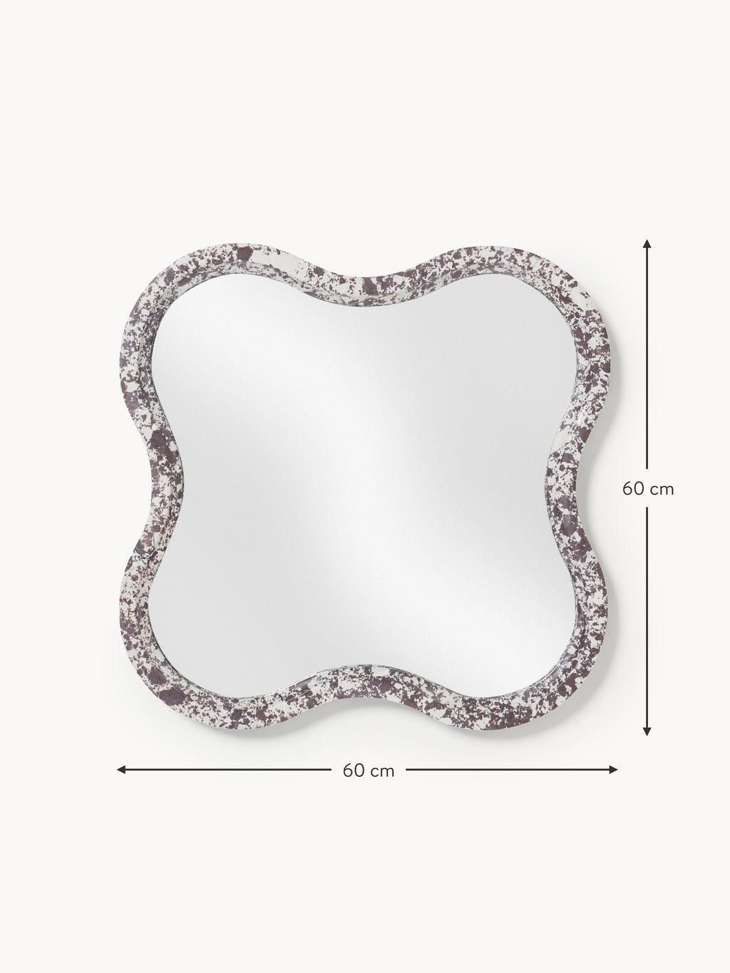 Elara Wall Mirror with Engineered Marble Frame