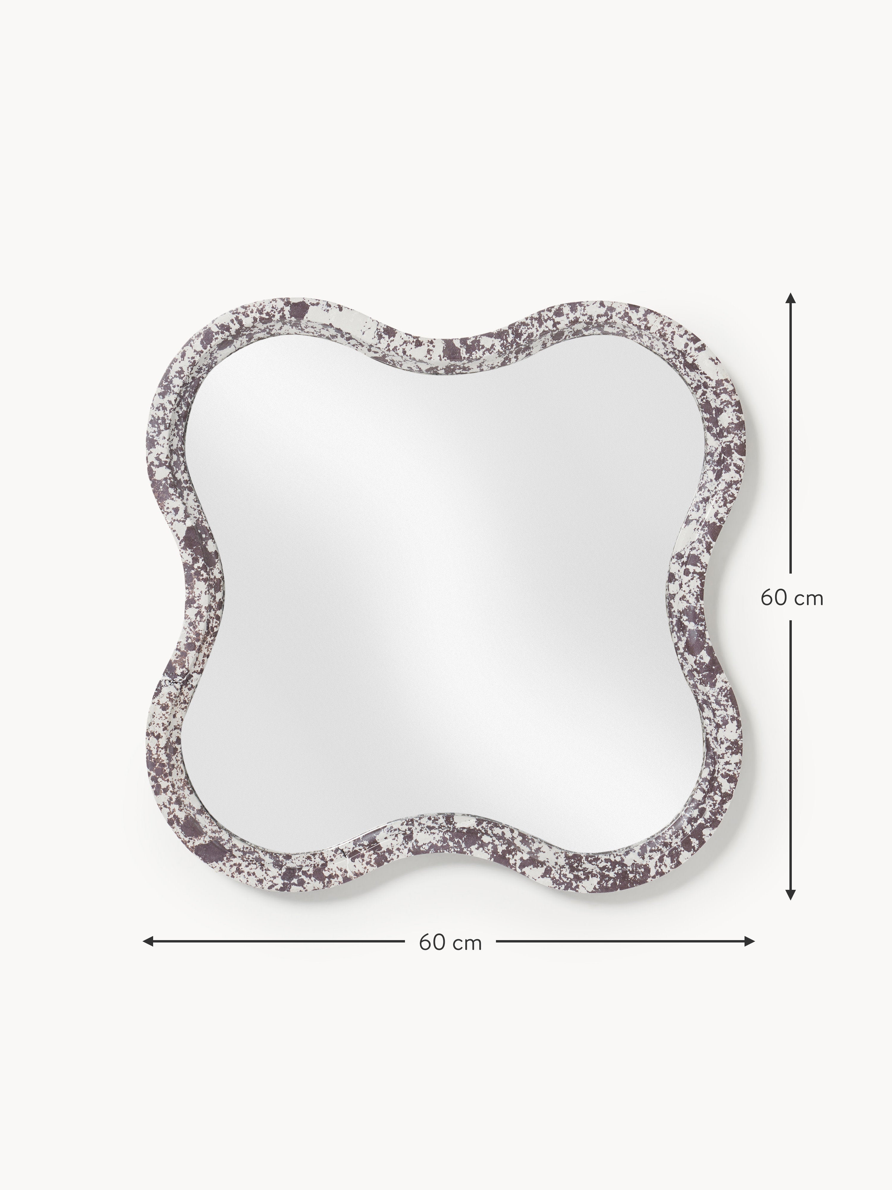 Elara Wall Mirror with Engineered Marble Frame