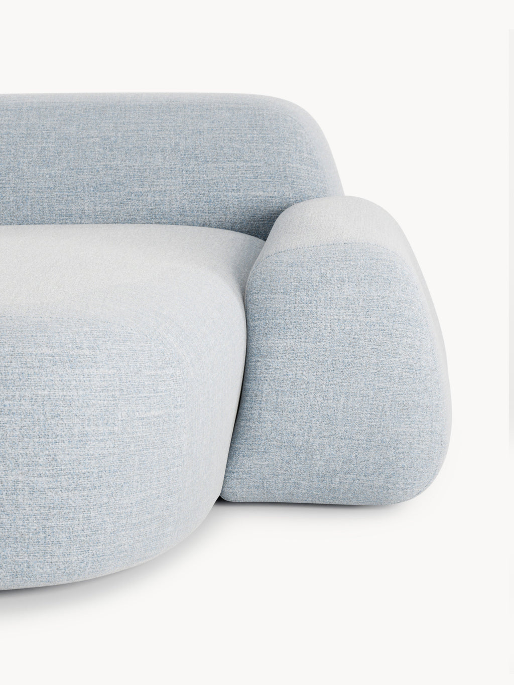 Wolke Modular Bouclé Corner Sofa (4-seater) with Chaise End
