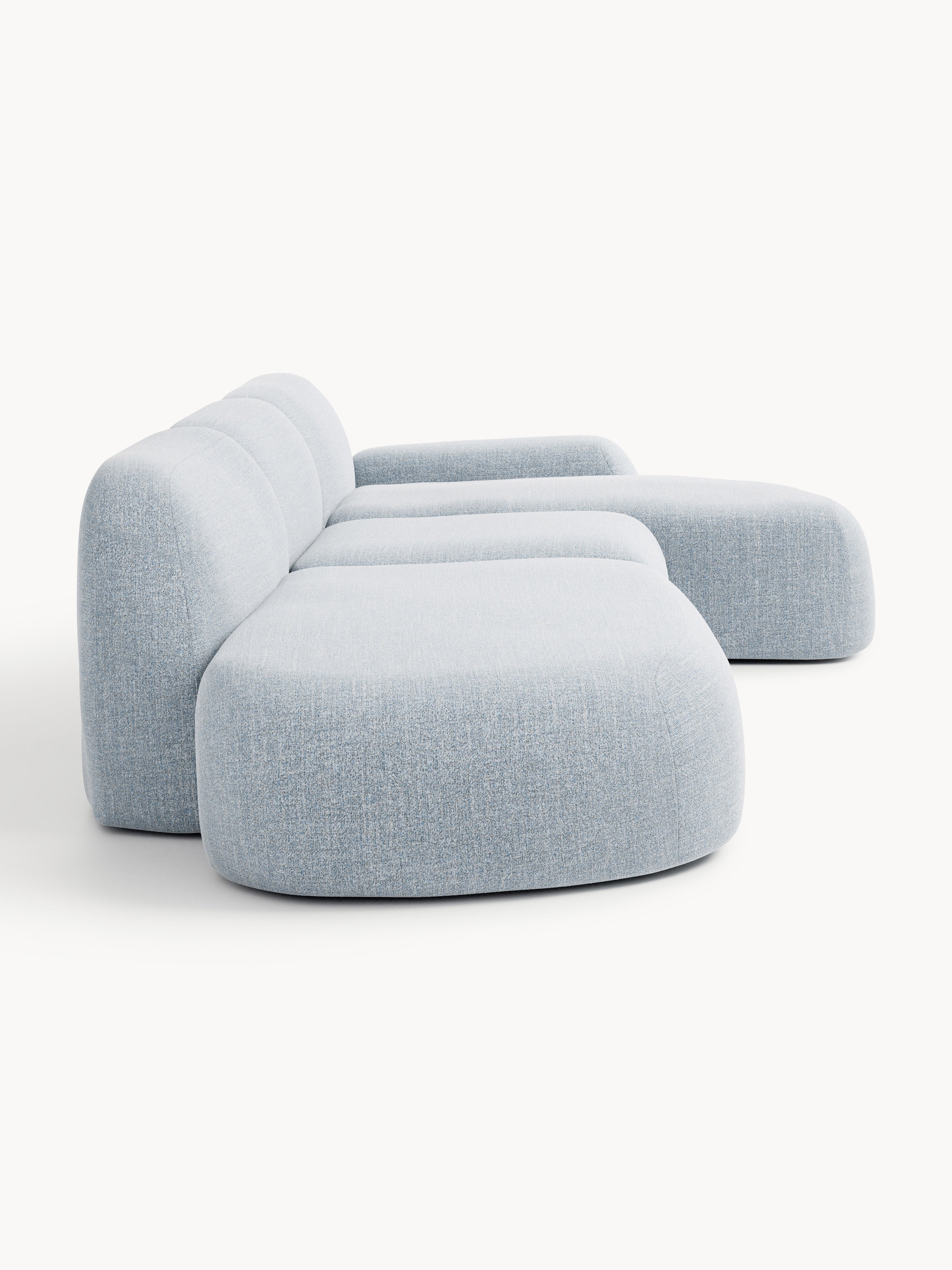Wolke Modular Bouclé Corner Sofa (4-seater) with Chaise End