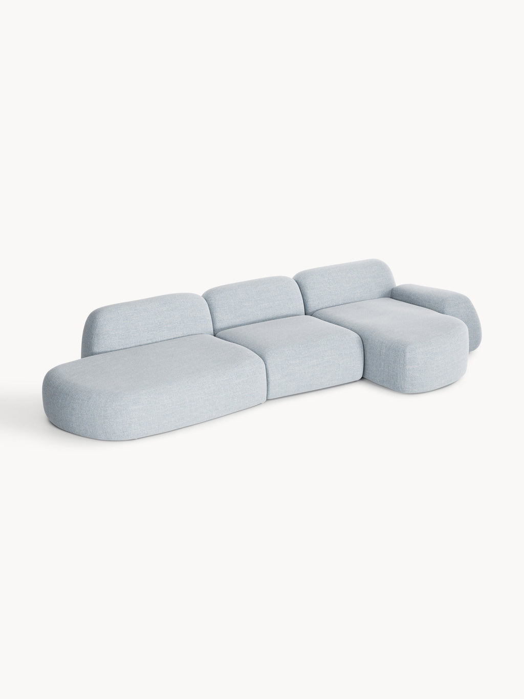 Wolke Modular Bouclé Corner Sofa (4-seater) with Chaise End