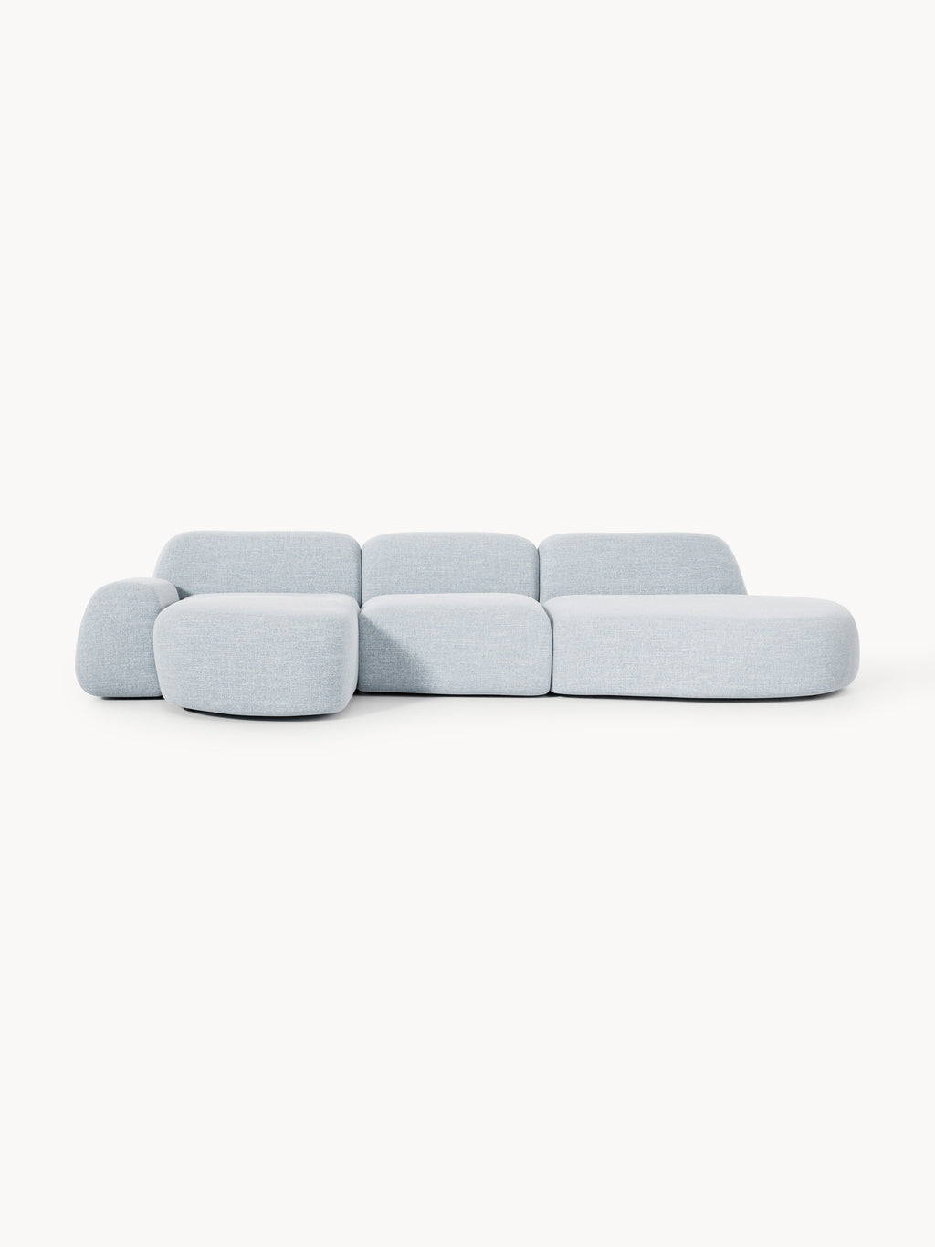 Wolke Modular Bouclé Corner Sofa (4-seater) with Chaise End