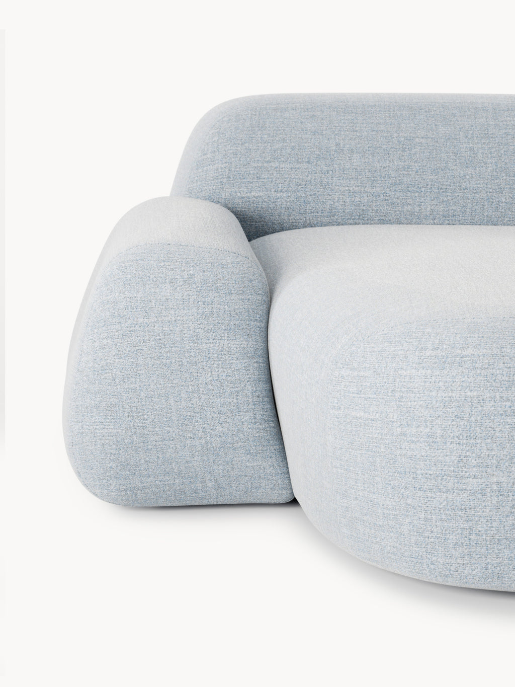 Wolke Modular Bouclé Corner Sofa (4-seater) with Chaise End