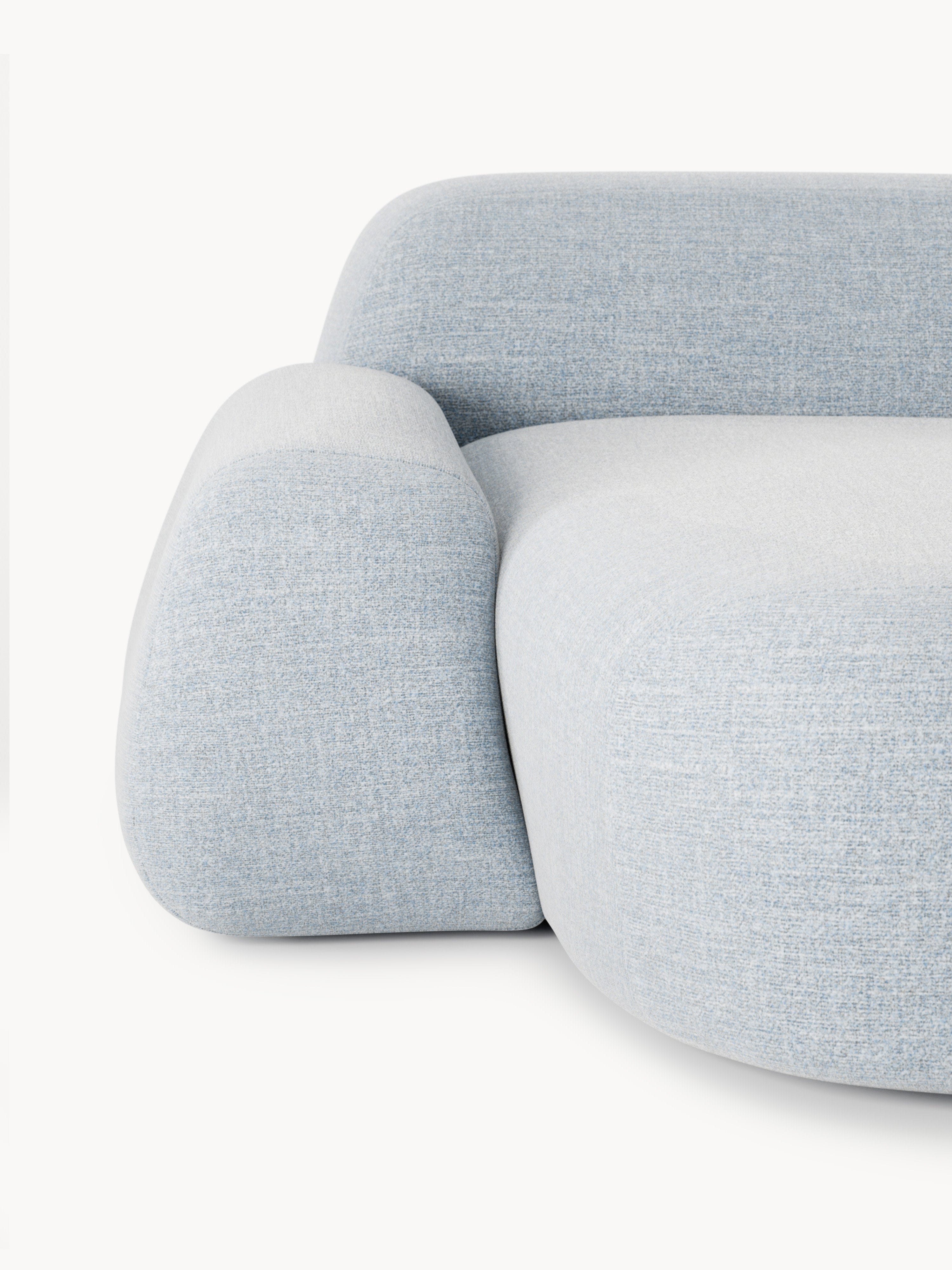 Wolke Modular Bouclé Corner Sofa (4-seater) with Chaise End