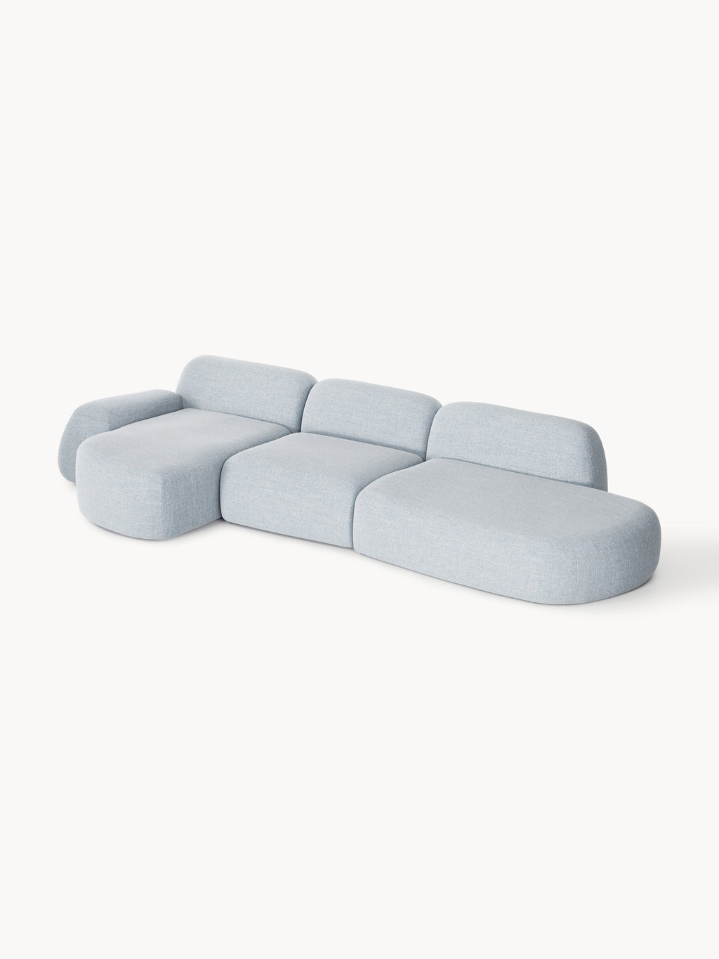 Wolke Modular Bouclé Corner Sofa (4-seater) with Chaise End
