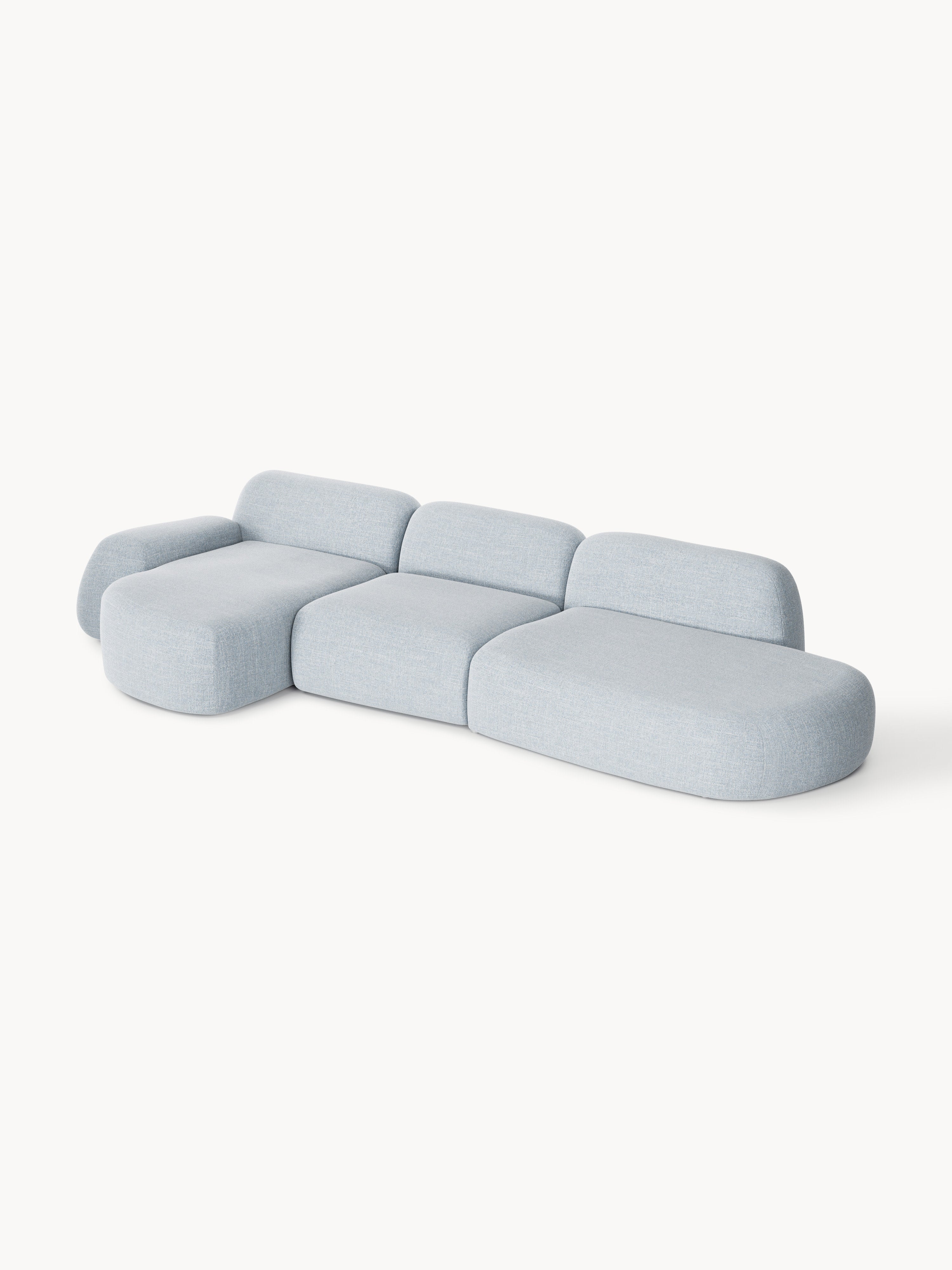 Wolke Modular Bouclé Corner Sofa (4-seater) with Chaise End