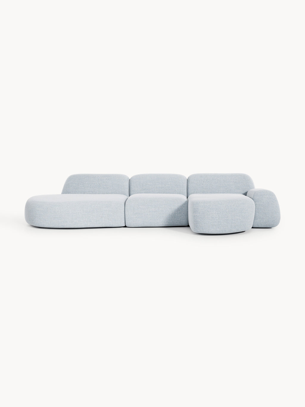 Wolke Modular Bouclé Corner Sofa (4-seater) with Chaise End
