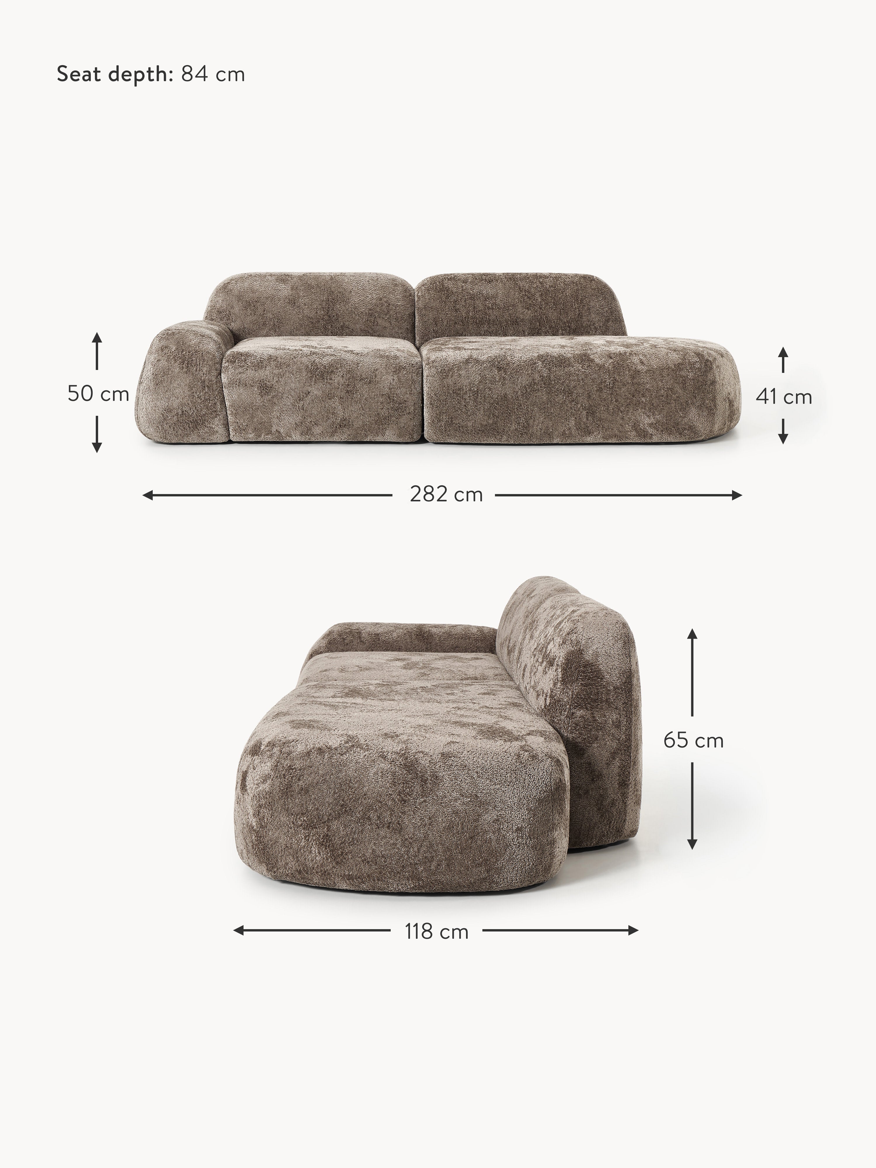 Wolke Modular Teddy Bouclé Chaise (3-seater)