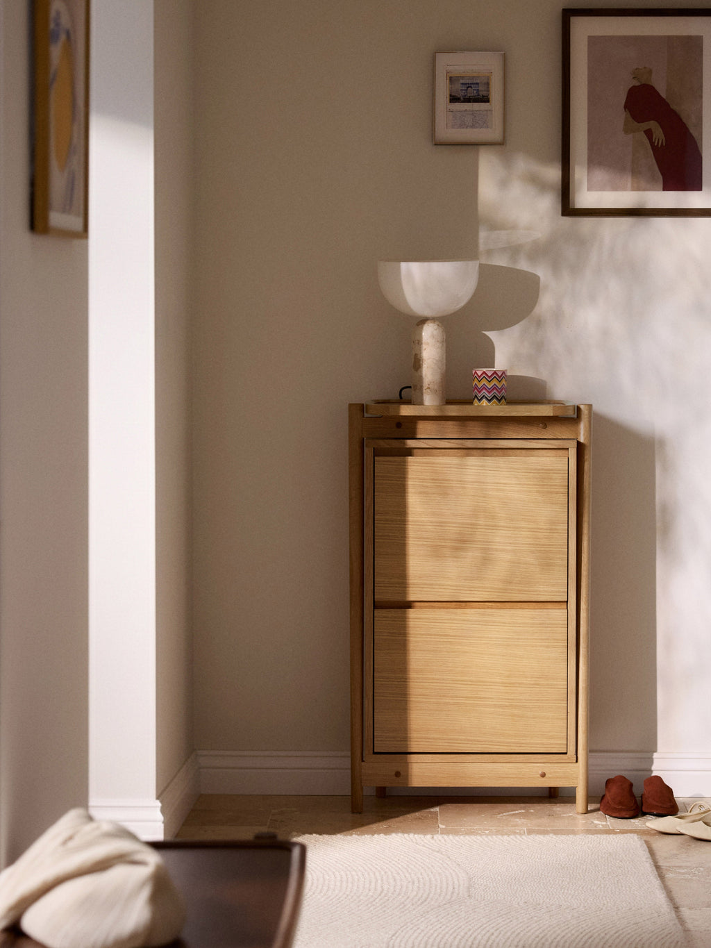 Libby Fold Out Wooden Shoe Cabinet