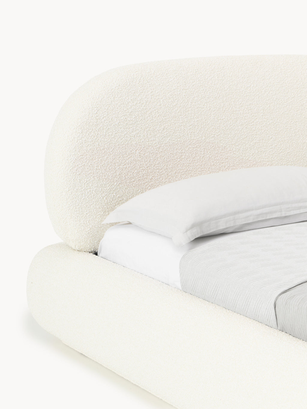 Alba Upholstered Bouclé Bed