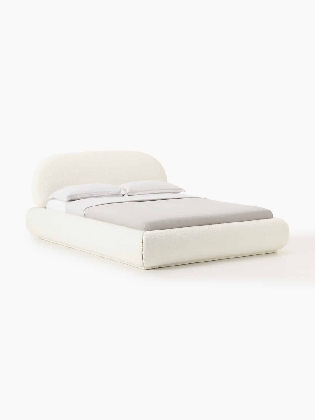 Gallery image 1 - Upholstered Bouclé Bed Alba