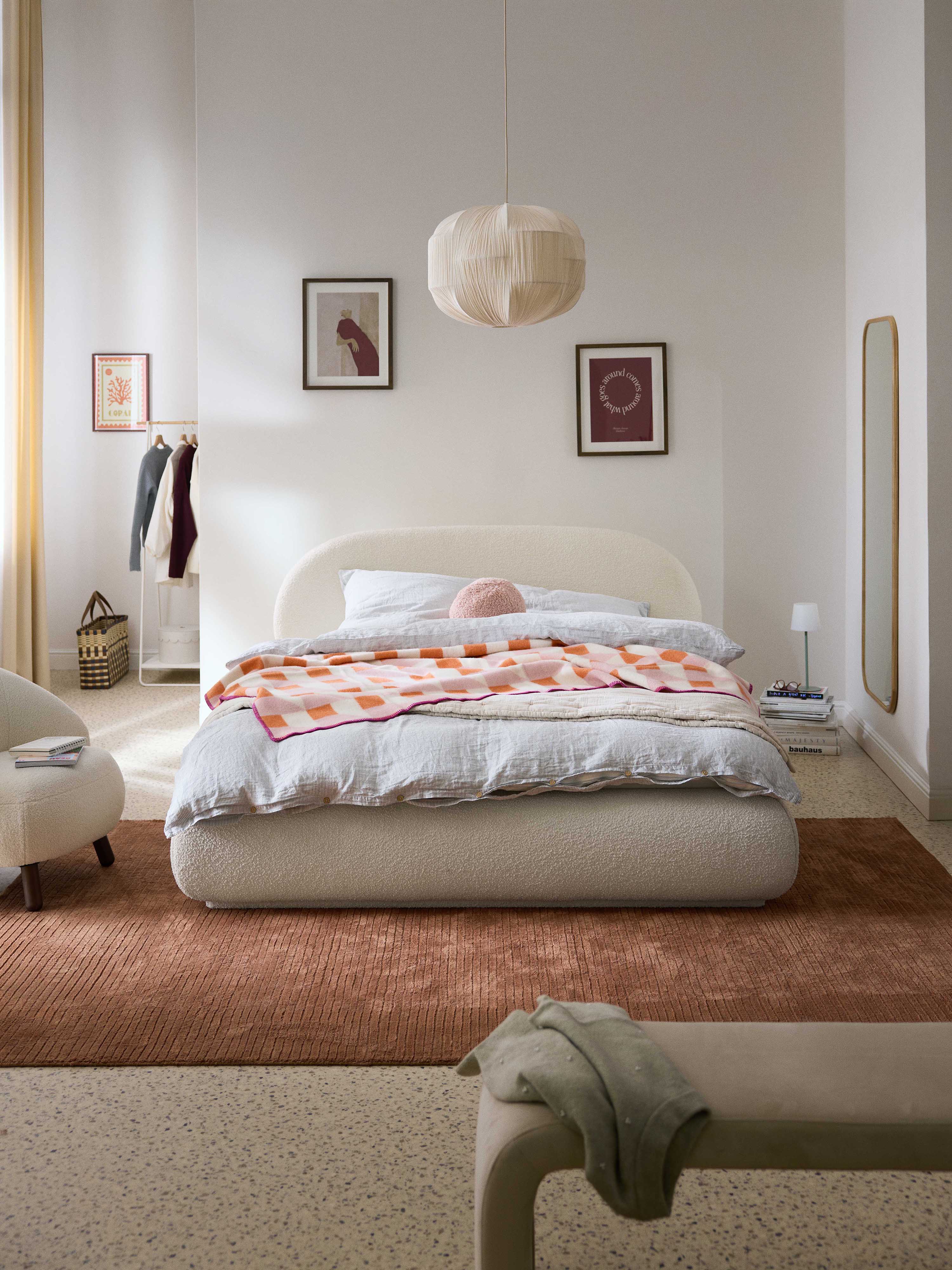 Alba Upholstered Bouclé Bed