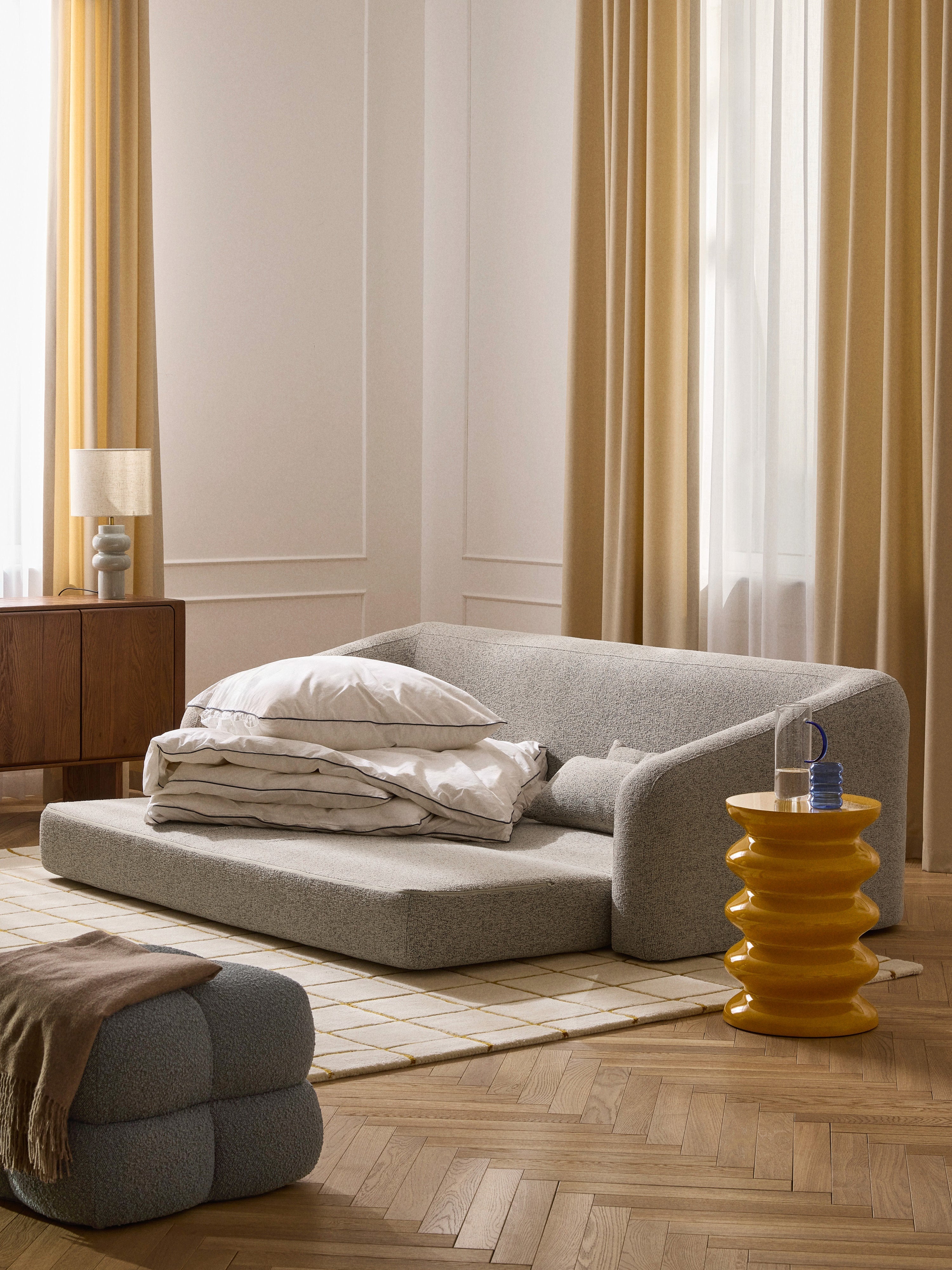 Eliot Bouclé Sofa Bed (3-seater)