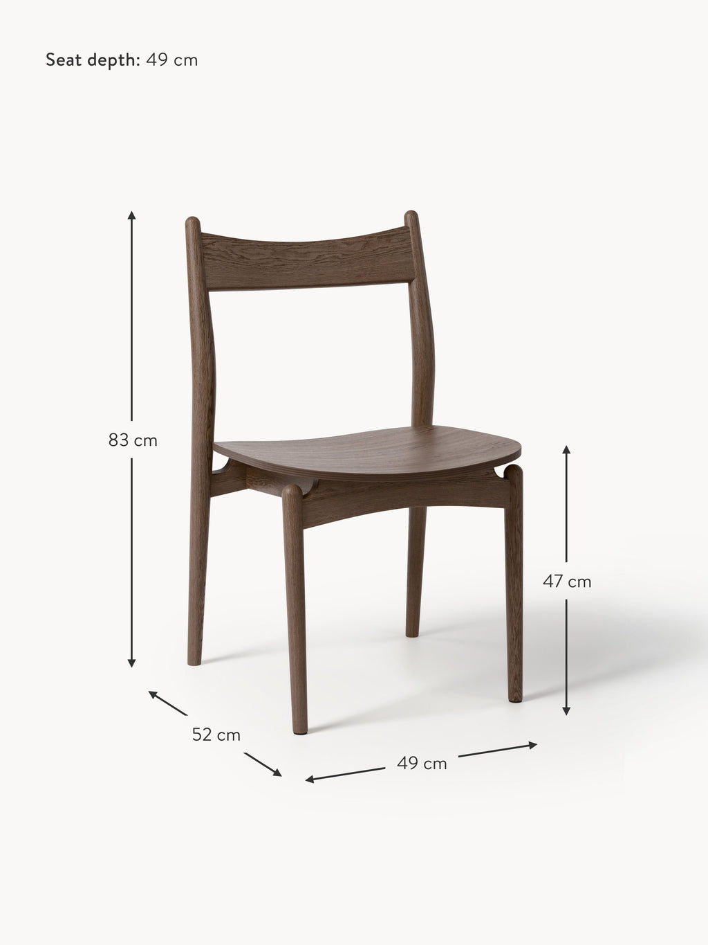 Koa Ash Wood Dining Chair