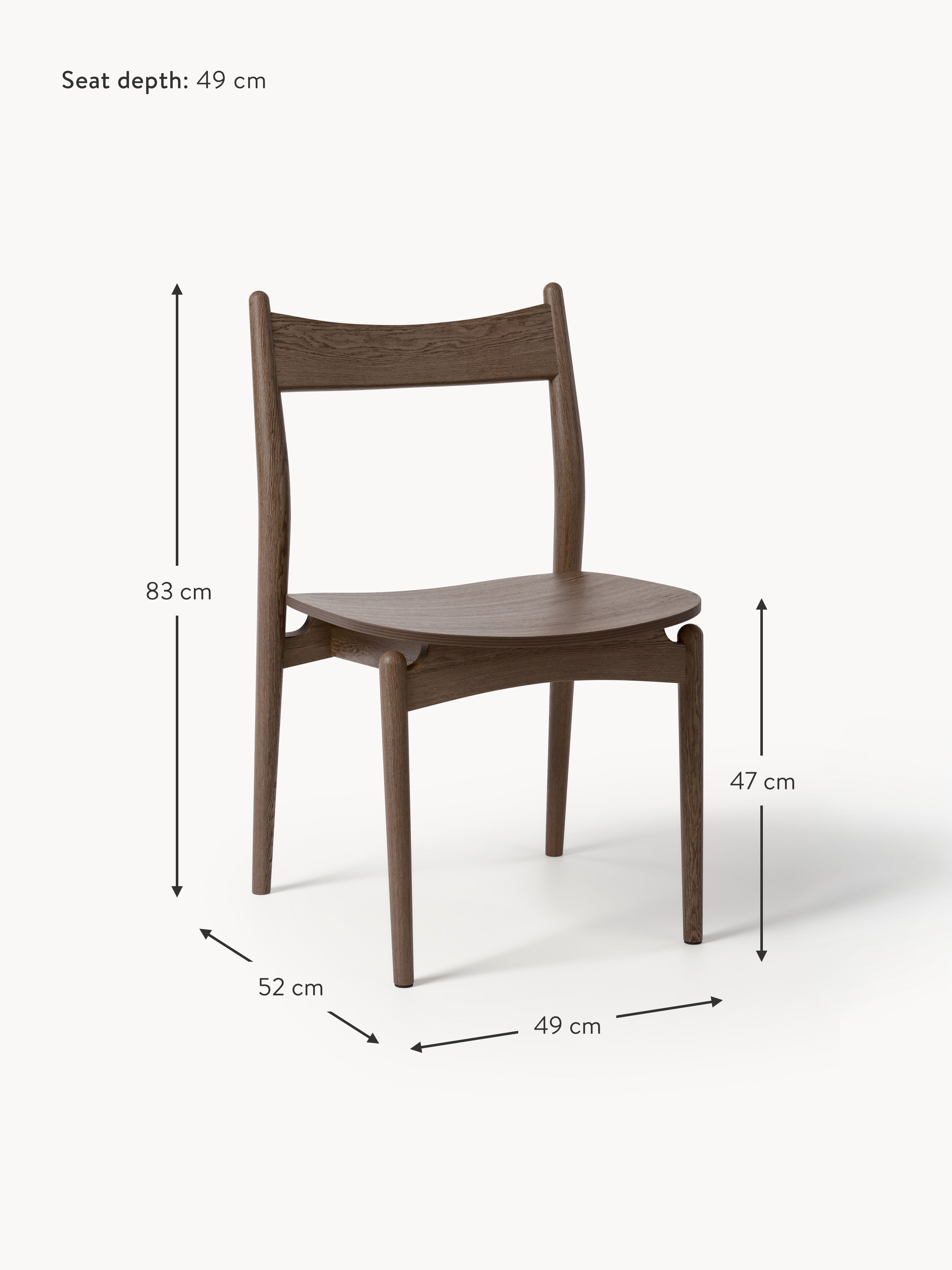 Koa Ash Wood Dining Chair