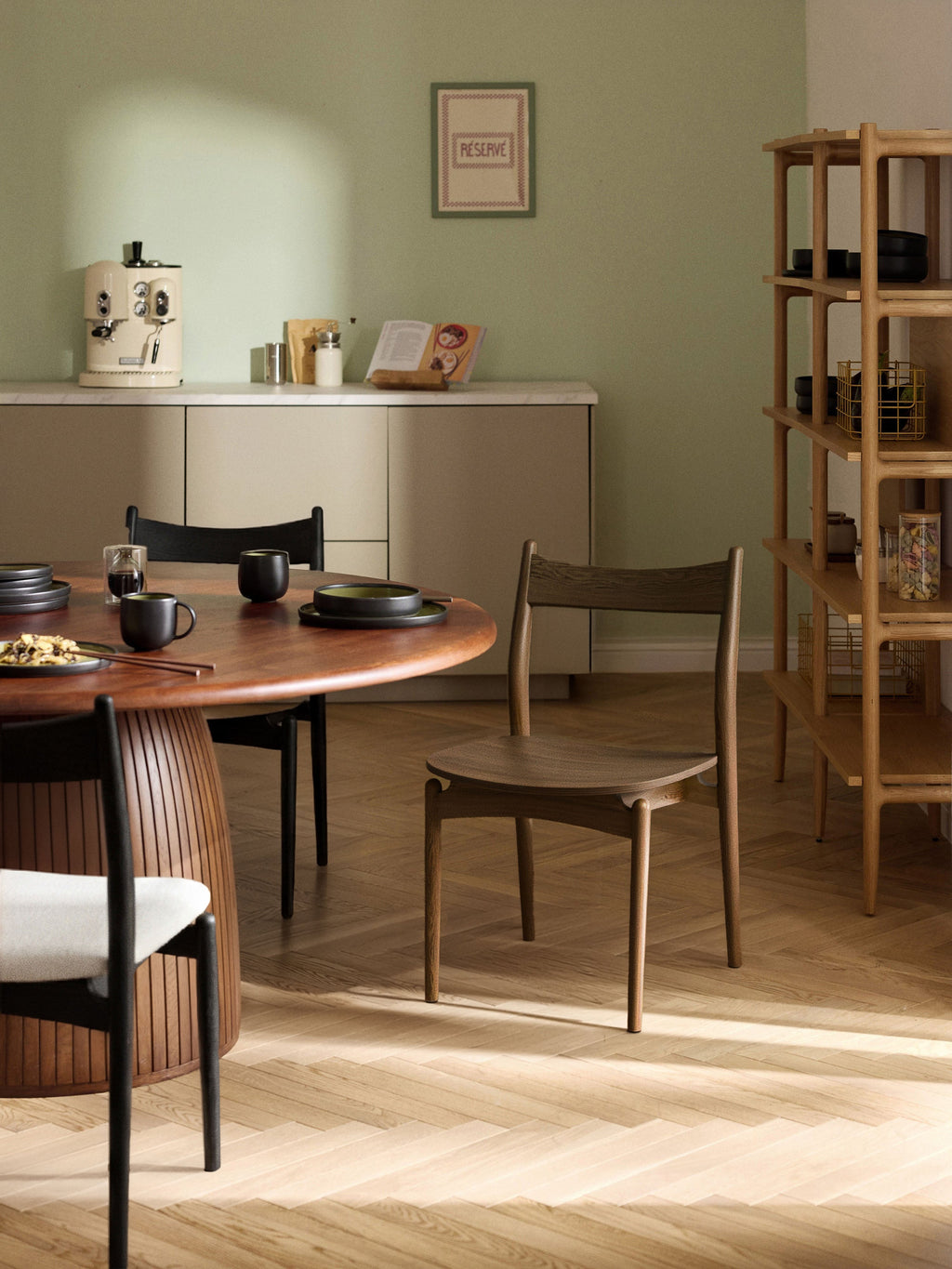 Koa Ash Wood Dining Chair