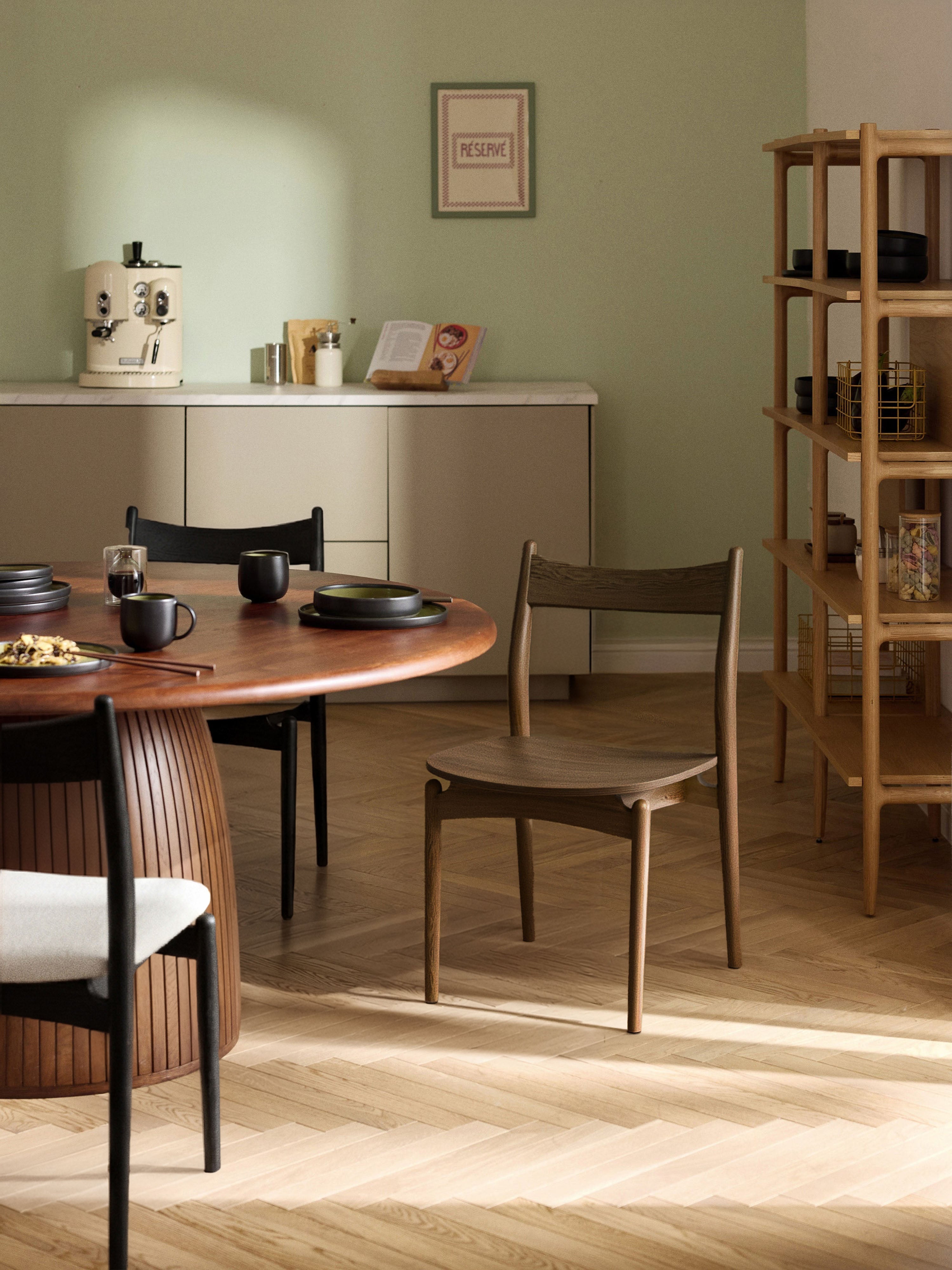 Koa Ash Wood Dining Chair