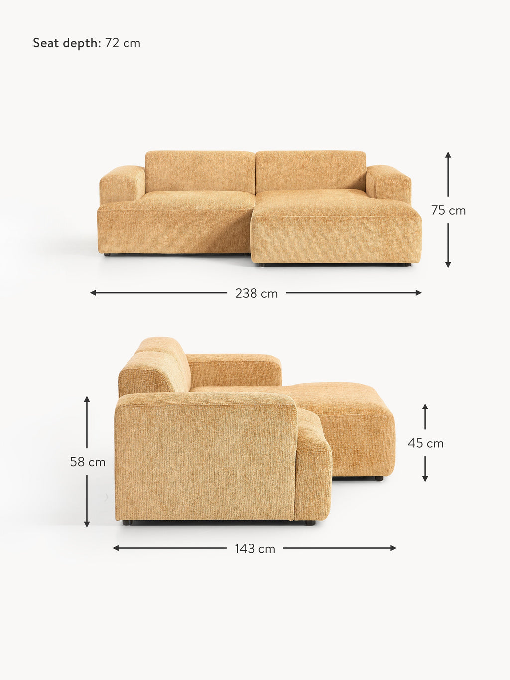 Melva Corner Sofa (3-seater)